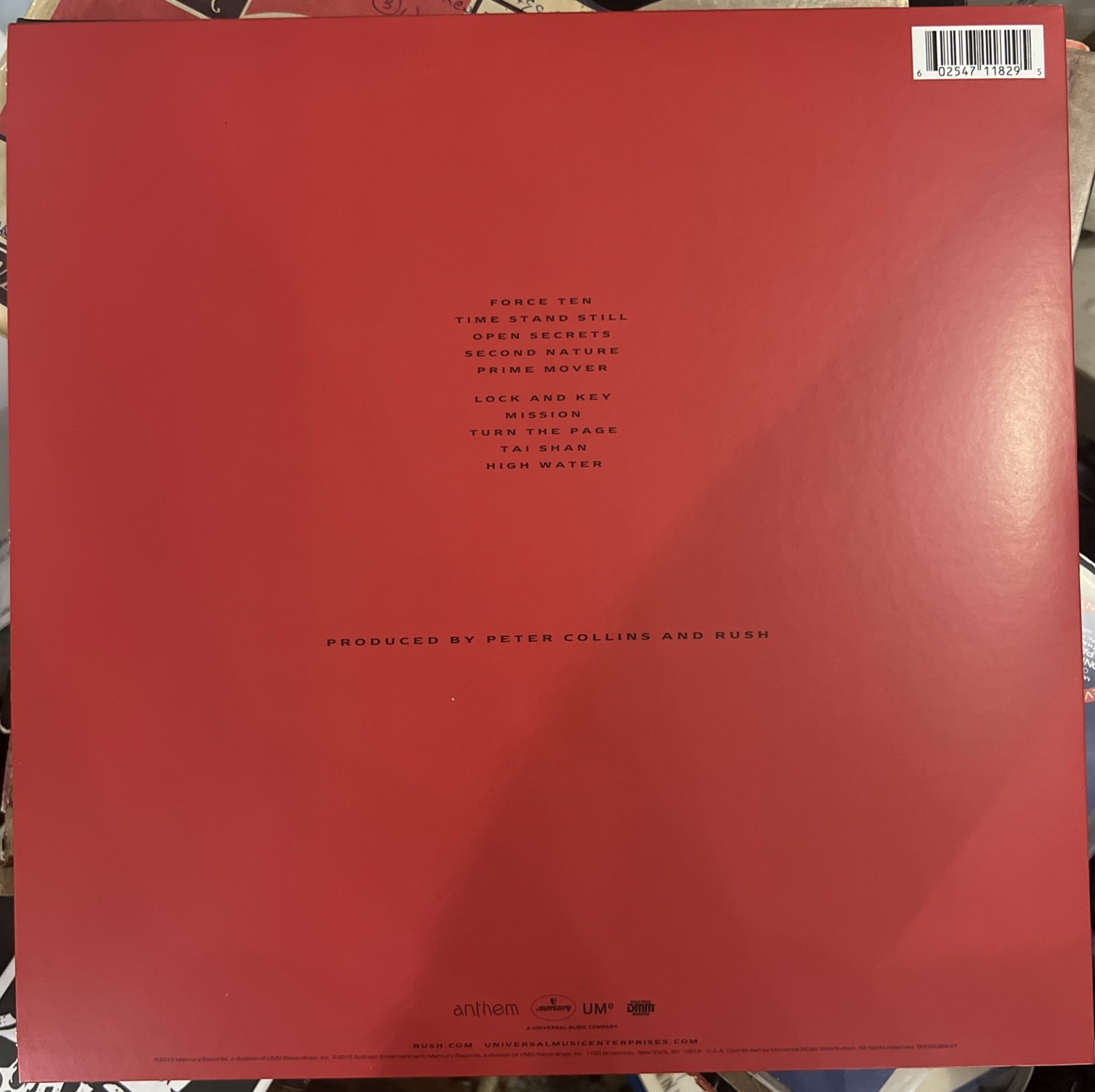 RUSH HOLD YOUR FIRE 2015 180G LP VINYL Mercury Perfect Cond. Opened Never Played