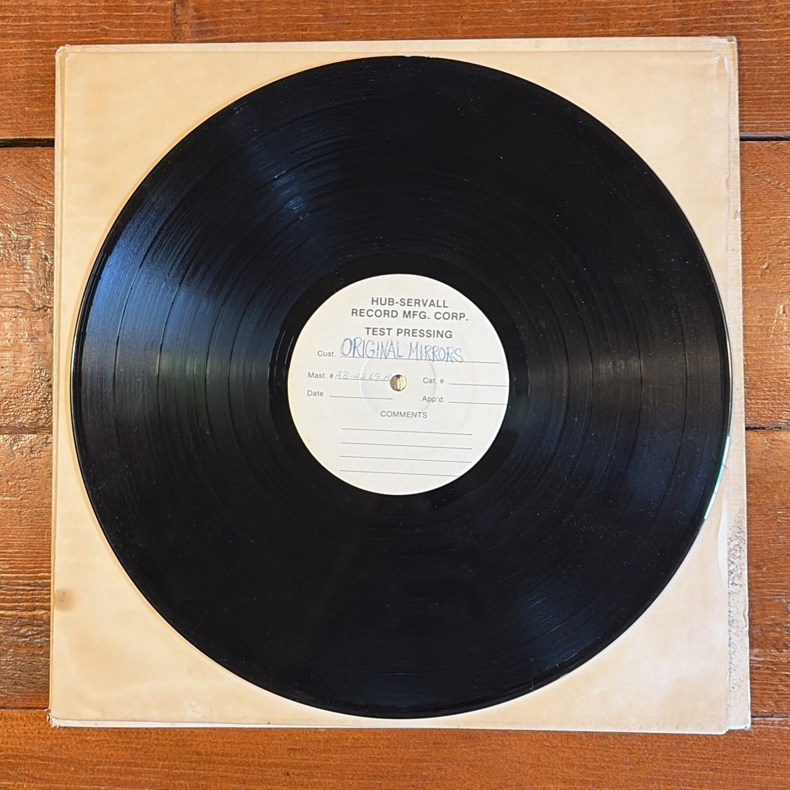 ORIGINAL MIRRORS 1980 Hub-Servall Test Pressing LP UK New Wave RARE Ian Broudie