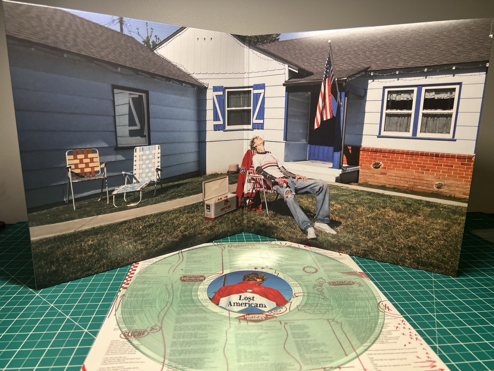 MGK Lost Americana Vinyl SIGNED ON COVER Soda Pop Bottle Clear Vinyl