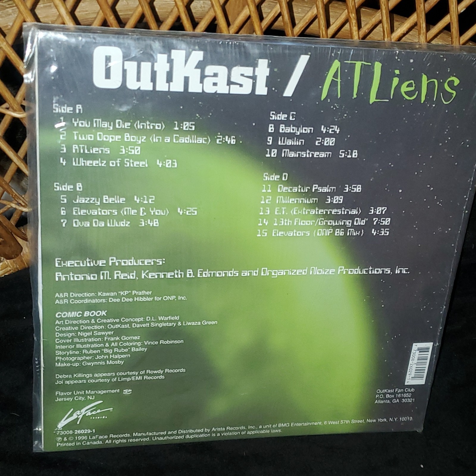 OutKast ATLiens 1996 LaFace Records 73008-26029-1 Rap/Hip Hop Vinyl LP