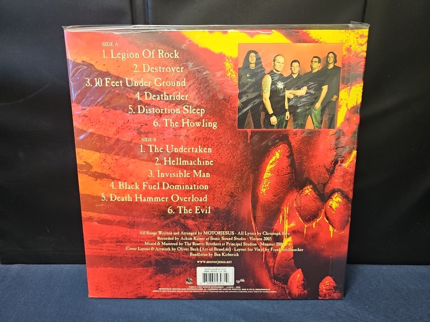 Motorjesus – Deathrider – LIMITED TO 500 RED/BLACK/ORANGE VINYL RECORD NEW