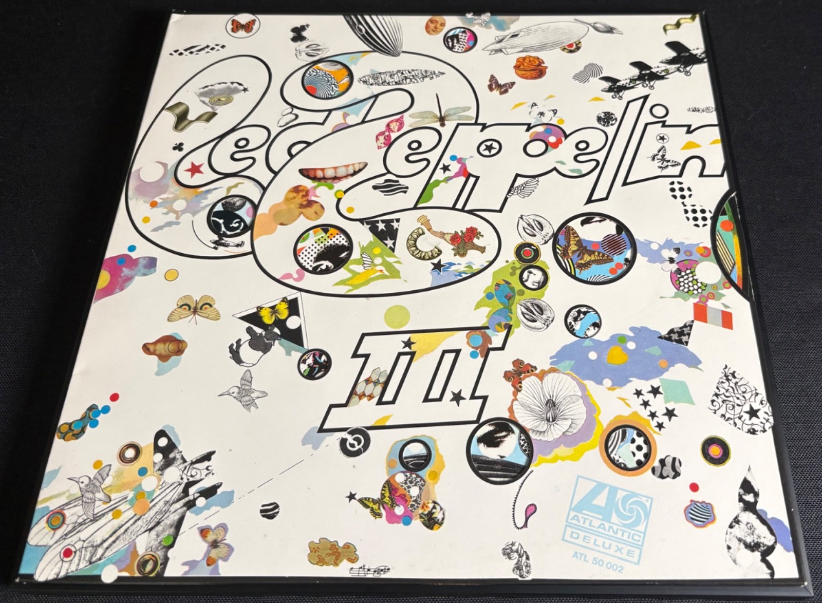 LED ZEPPELIN III GERMAN ATLANTIC DELUXE ATL 50 002 WHEEL GATEFOLD STRONG VG+/EX