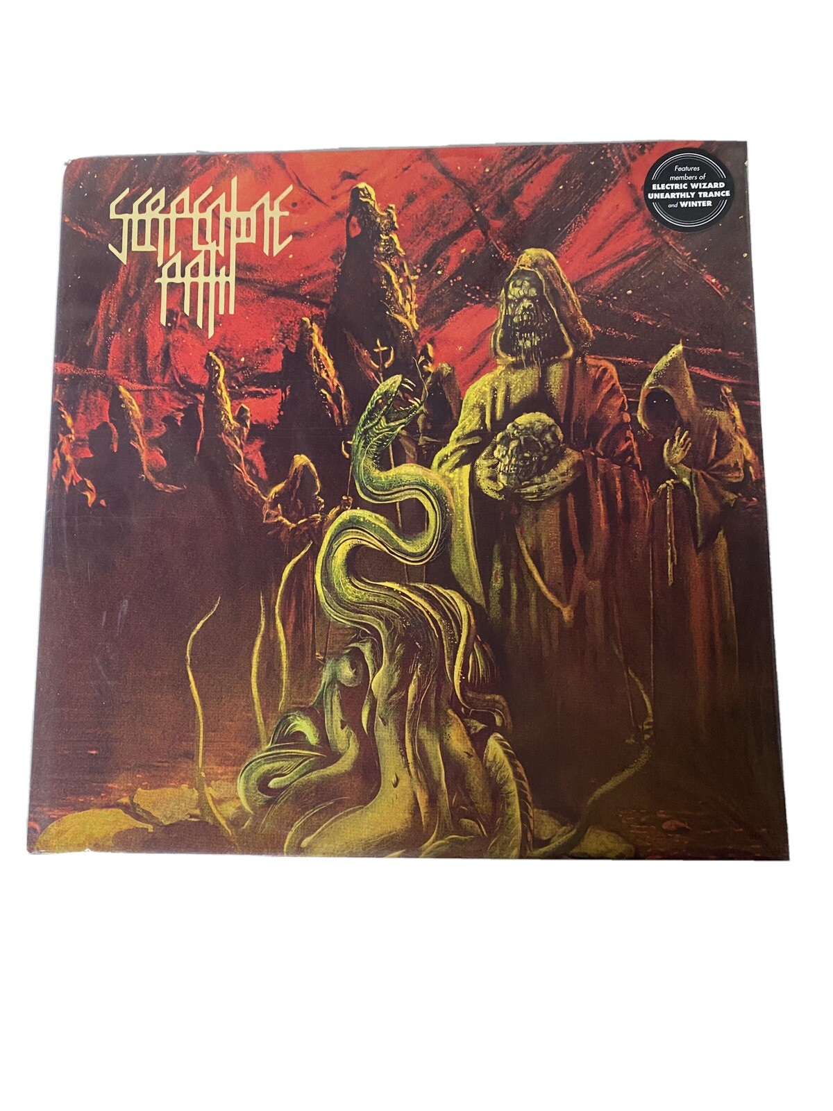 Serpentine Path-Emanations LP-Red Green Black Swirl Vinyl Record Electric Wizard