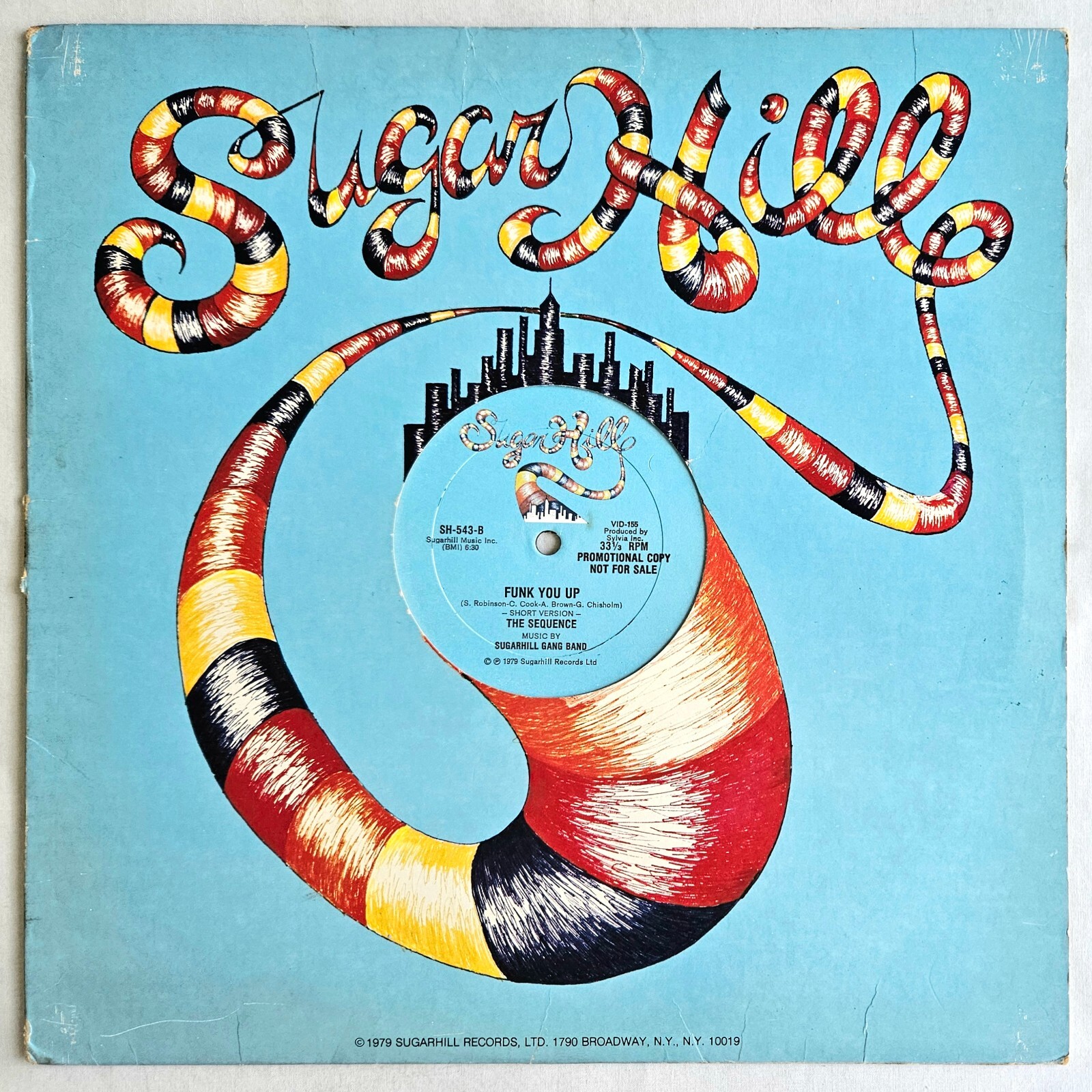 1979 – SEQUENCE – FUNK YOU UP – SUGARHILL RECORDS RARE ONE SIDED OG RADIO PROMO