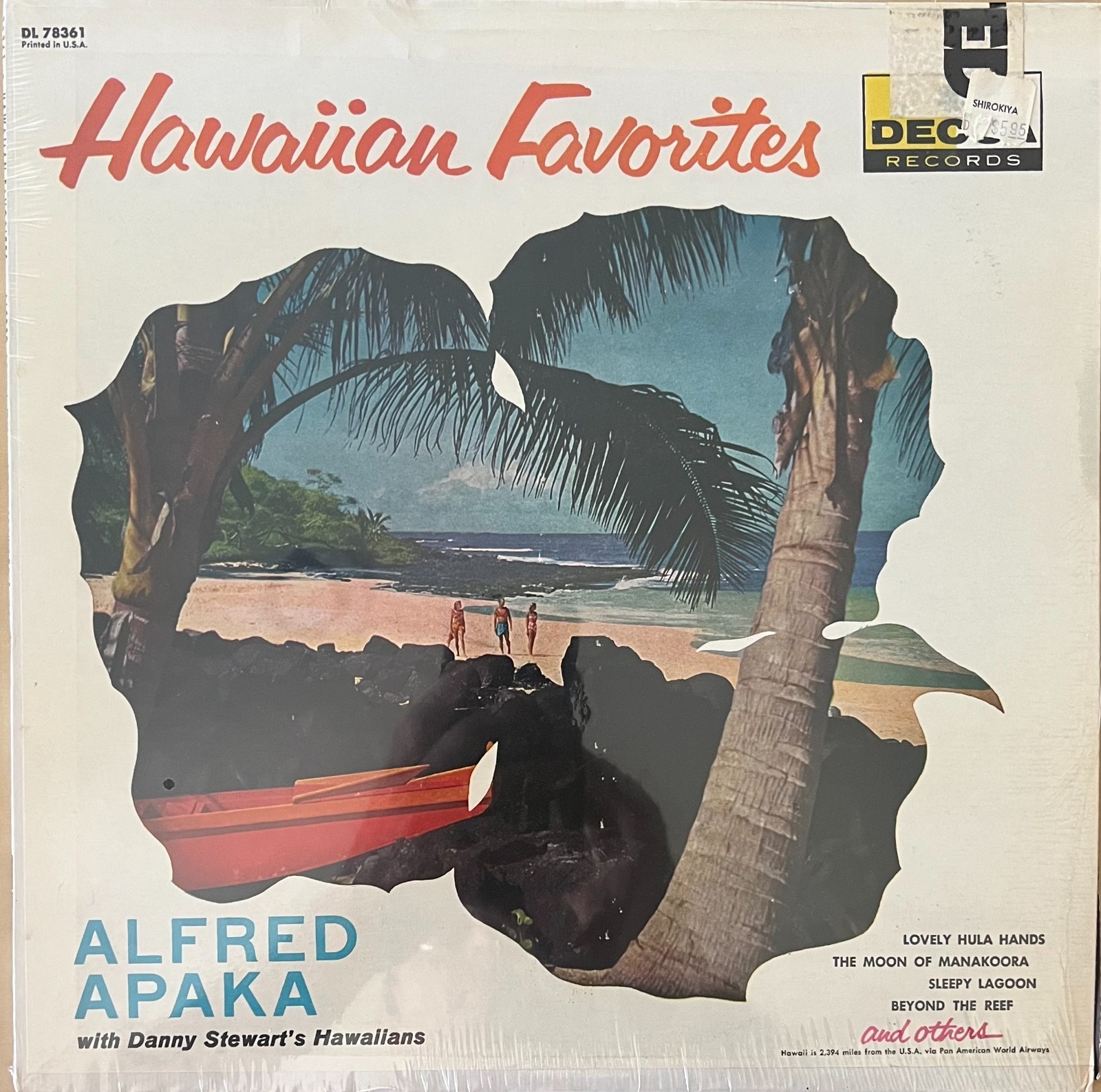 SEALED & MINT “Hawaiian Favorites” LP Alfred Apaka 1956 Decca/MCA Stereo Reissue