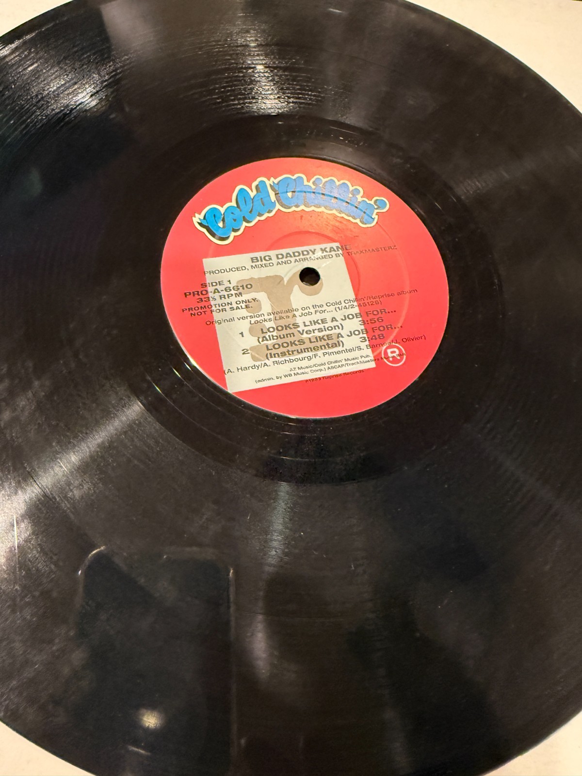LP Big Daddy Kane Looks Like A Job For Cold Chillin’ Warner Brothers VG+