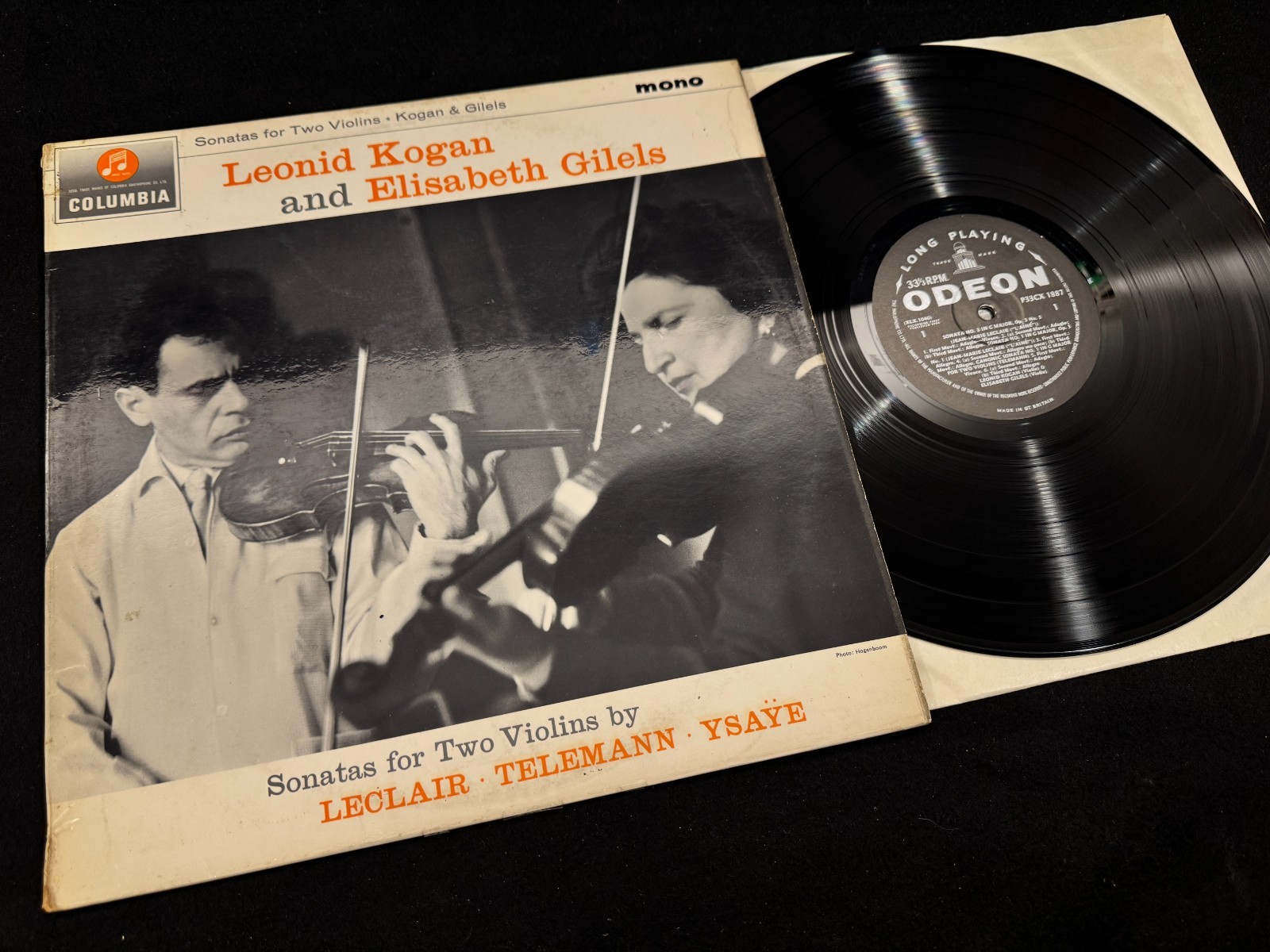 Kogan and Gilels Sonatas for Two Violins 1964 Columbia/ Odeon 33CX 1887 UK (SS)