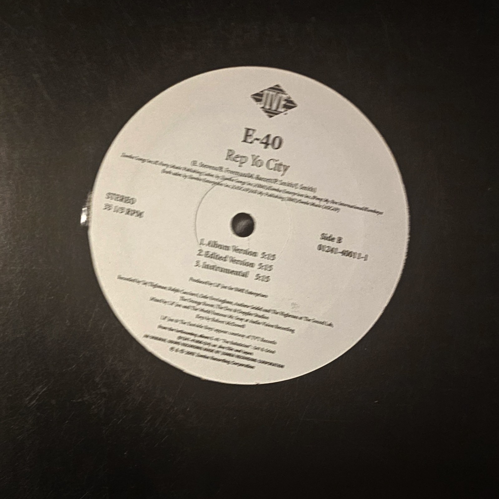 SINGLE–E-40–AUTOMATIC featuring FABOLOUS Rare VINYL Record
