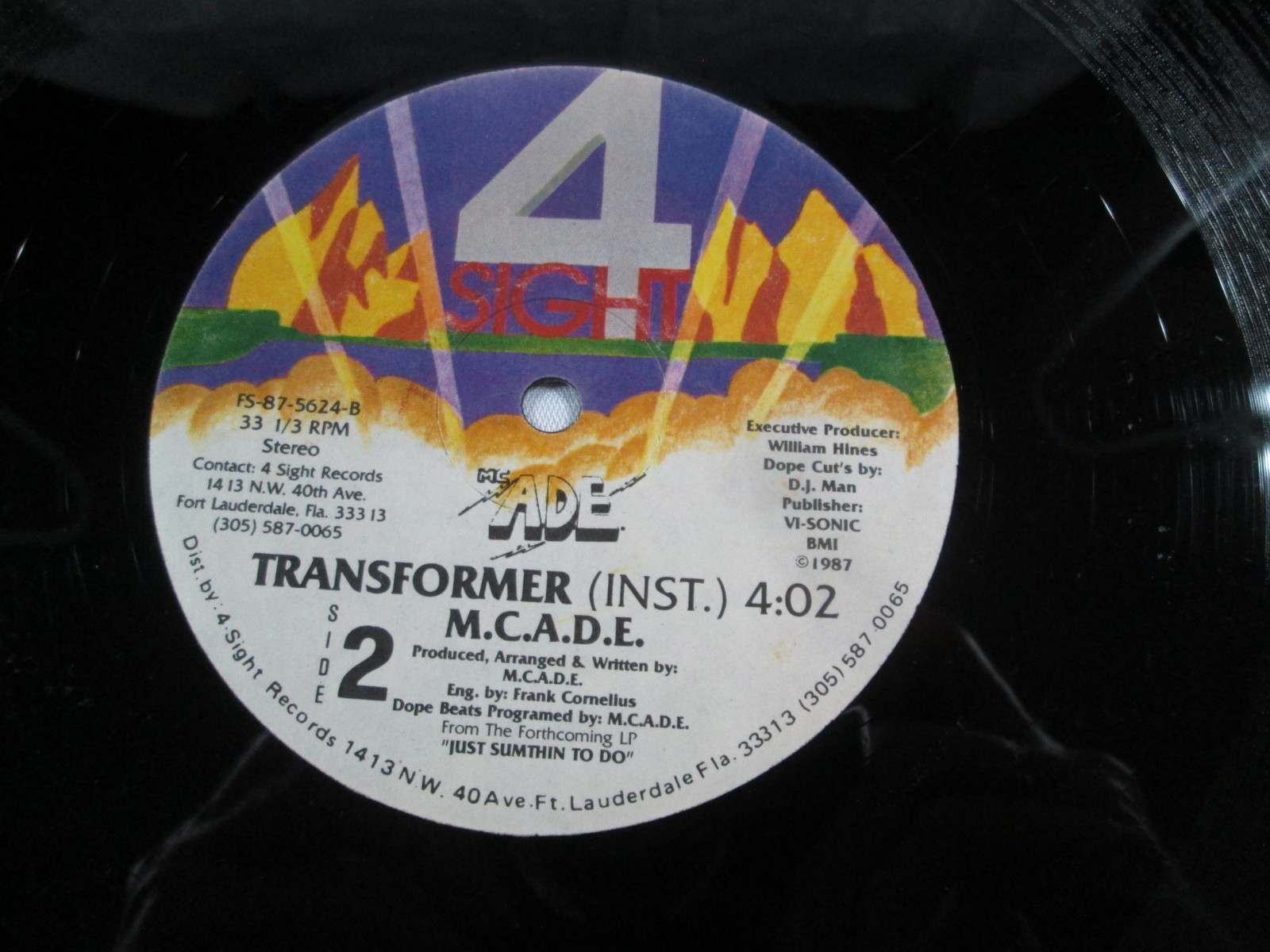 MC A.D.E. – Transformer 12″ Vinyl Record 1987 M.C.A.D.E. Electro, Miami Bass