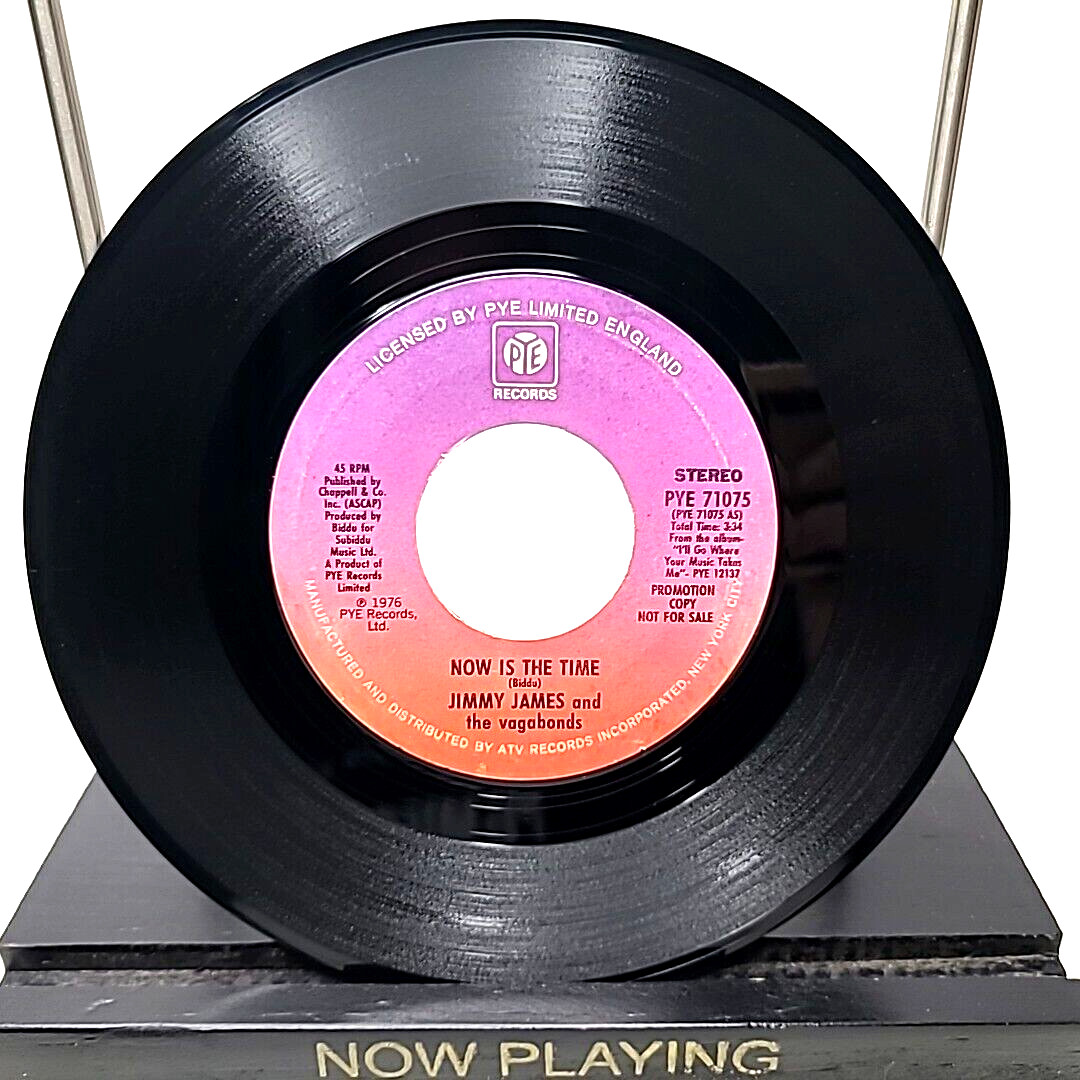 RARE PROMO Jimmy James & The Vagabonds ‎– Now Is The Time 7″ 45rpm Vinyl VG+