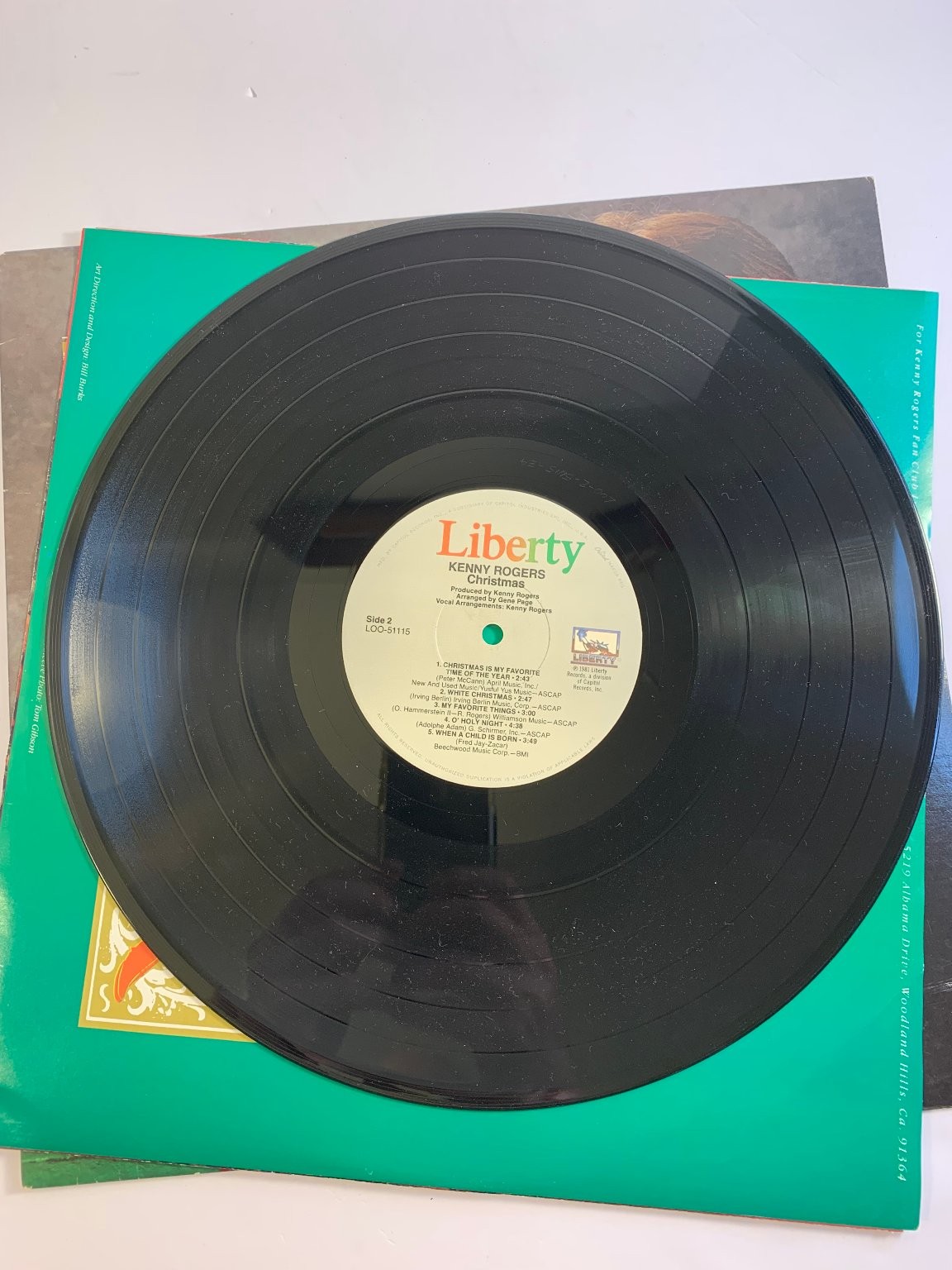 Kenny Rogers – Christmas LP Record 1981 Liberty Holiday Country 33⅓ RPM
