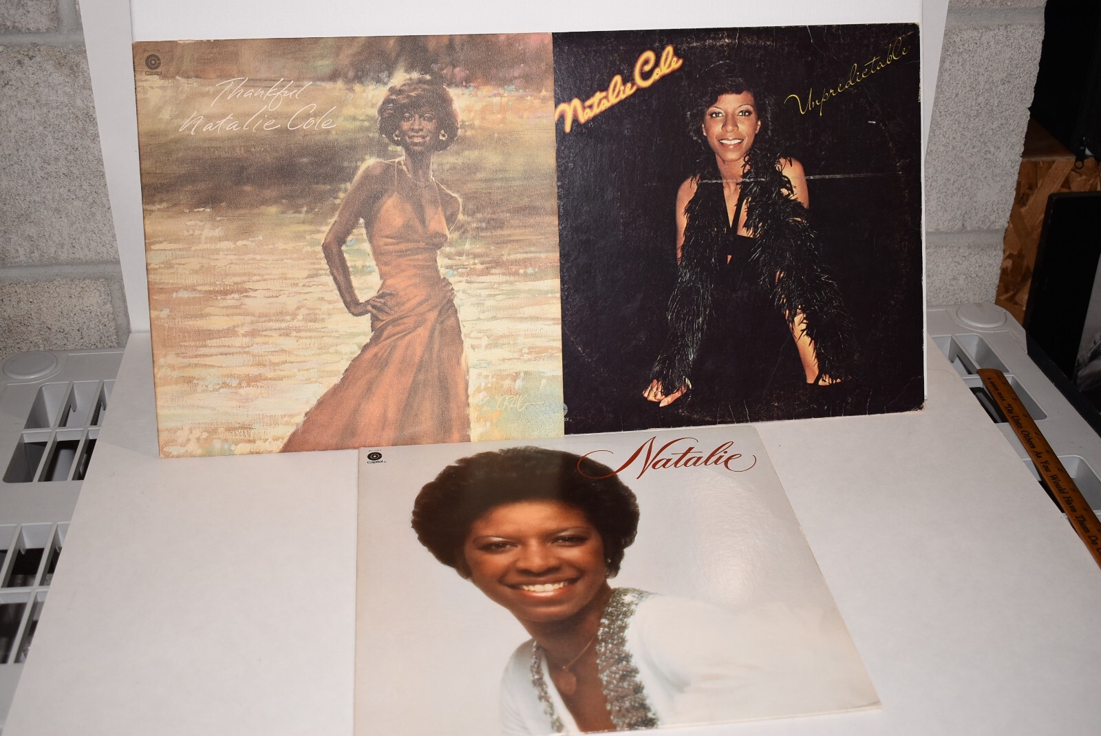 Lot of 3 Natalie Cole Vinyl, LP Natalie, Unpredictable & Thankful