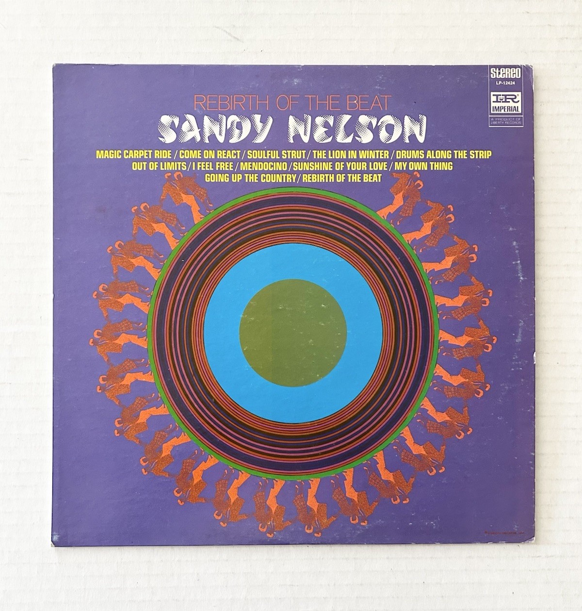 SANDY NELSON Rebirth Of The Beat Vinyl Record LP G-/F Pop Rock