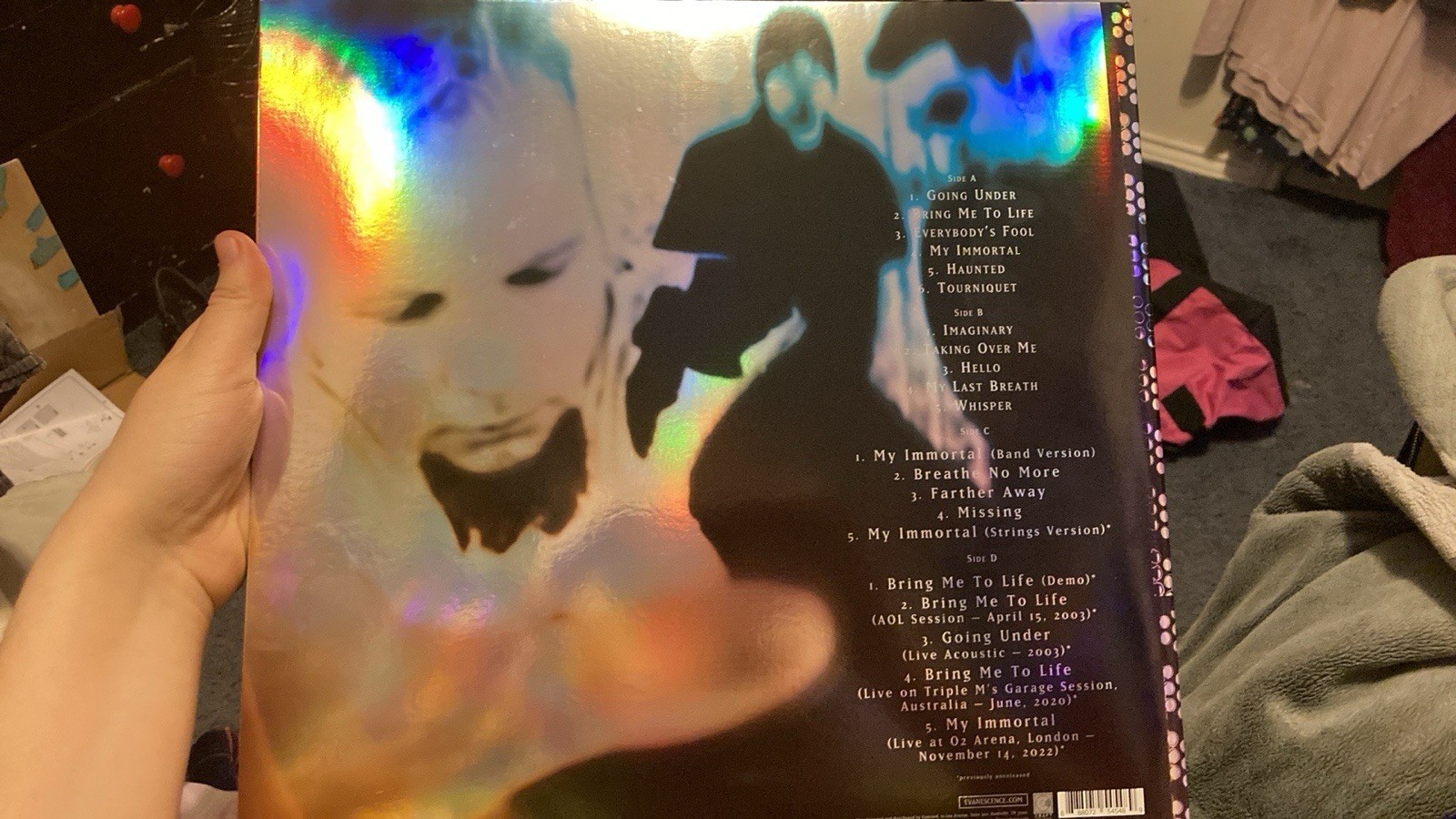 Evanescence Fallen 20th Anniversary Vinyl Record – Rock Album Edition
