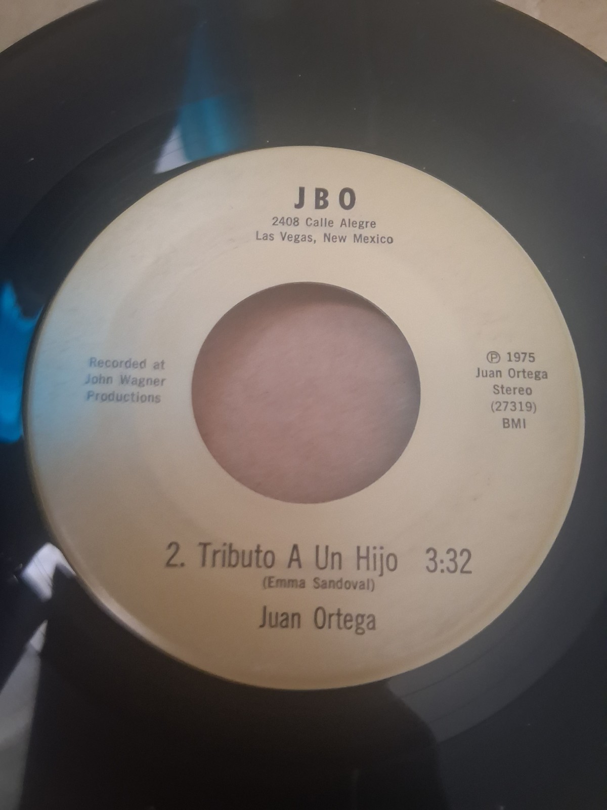 Juan Ortega Rare Las Vegas New Mexico Private Pressing JBO 45 Free US Shipping