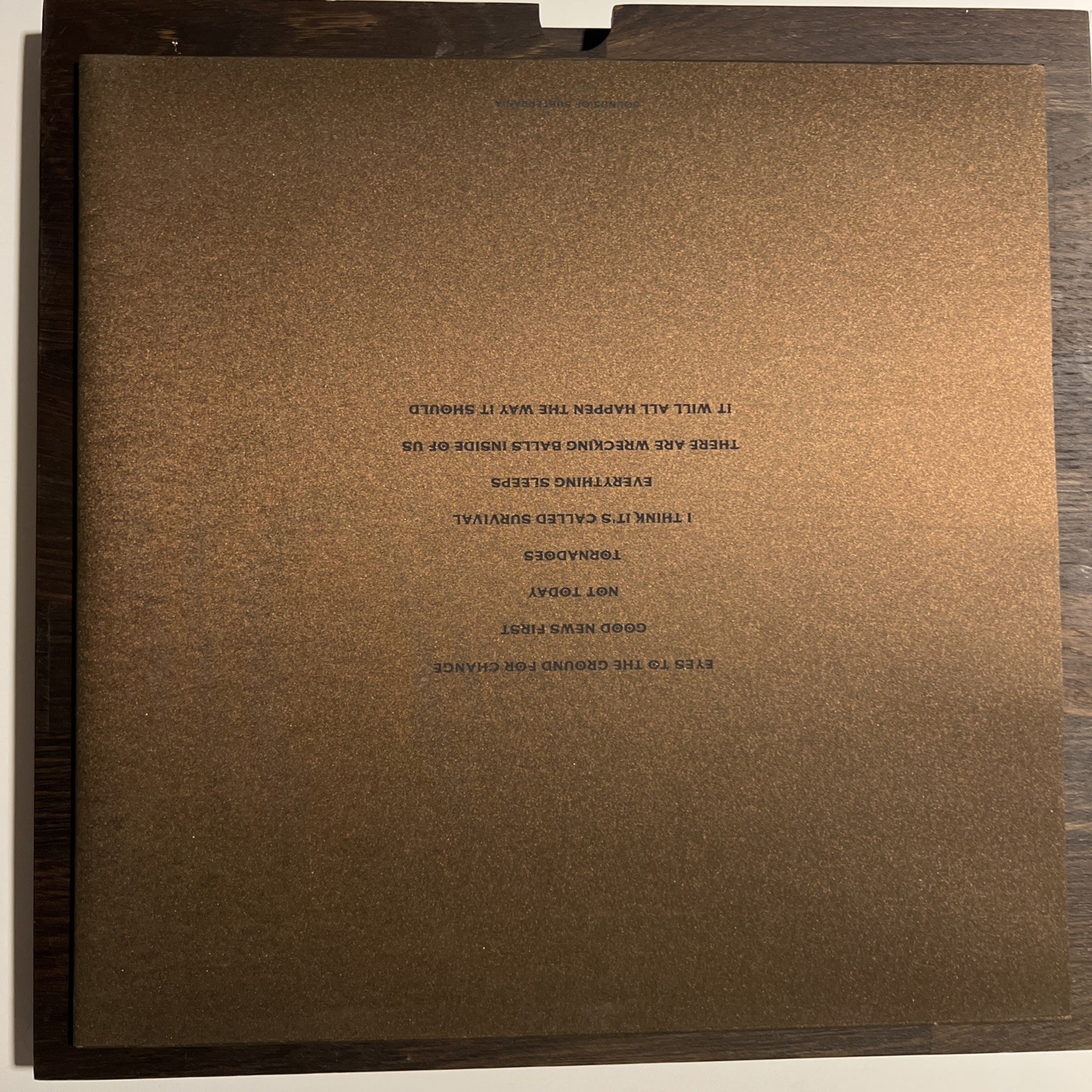 Listener Time Is A Machine Vinyl /10 Wood Oak Engraved Case