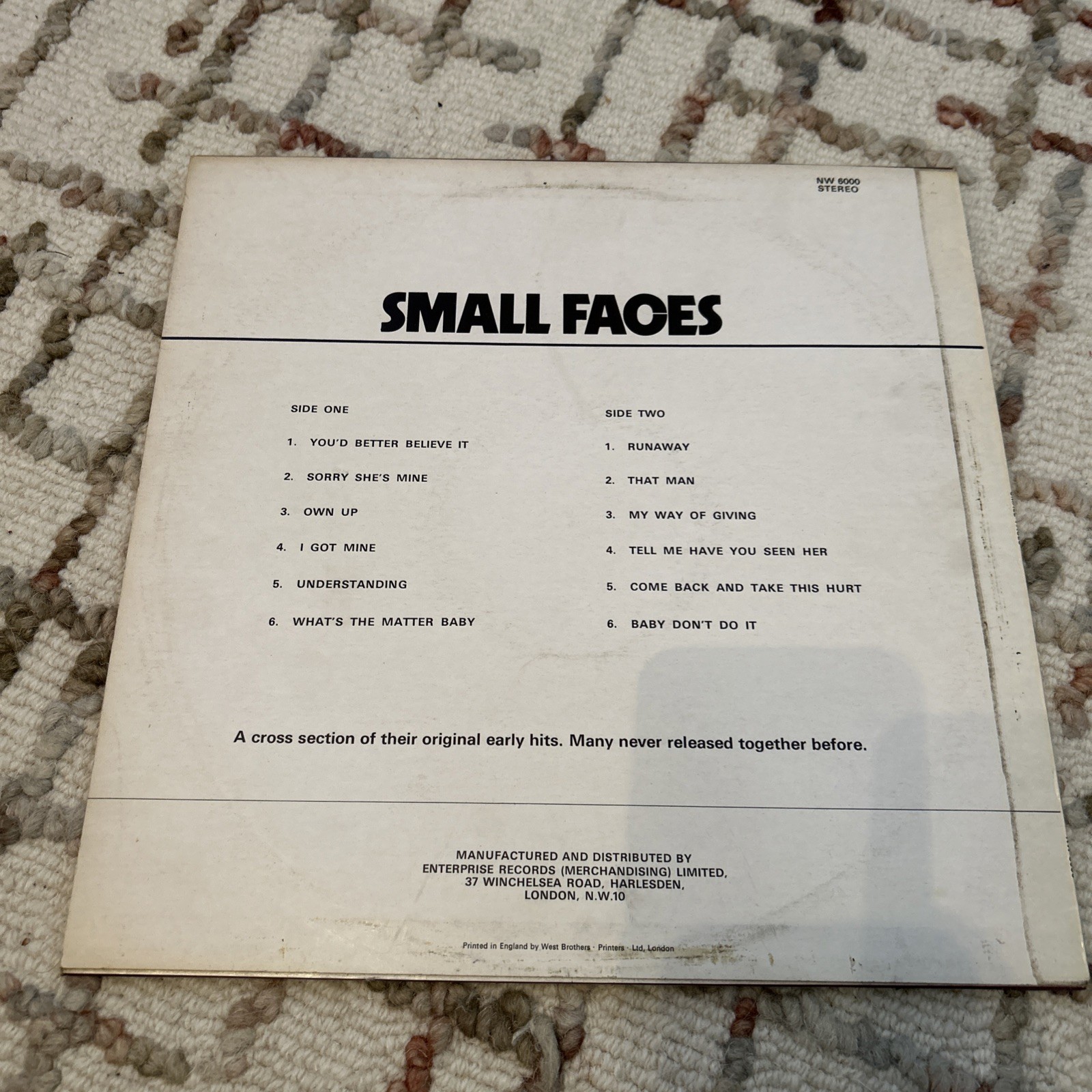 Small Faces – Small Faces – 1972 – New World Records Album- NW 6000