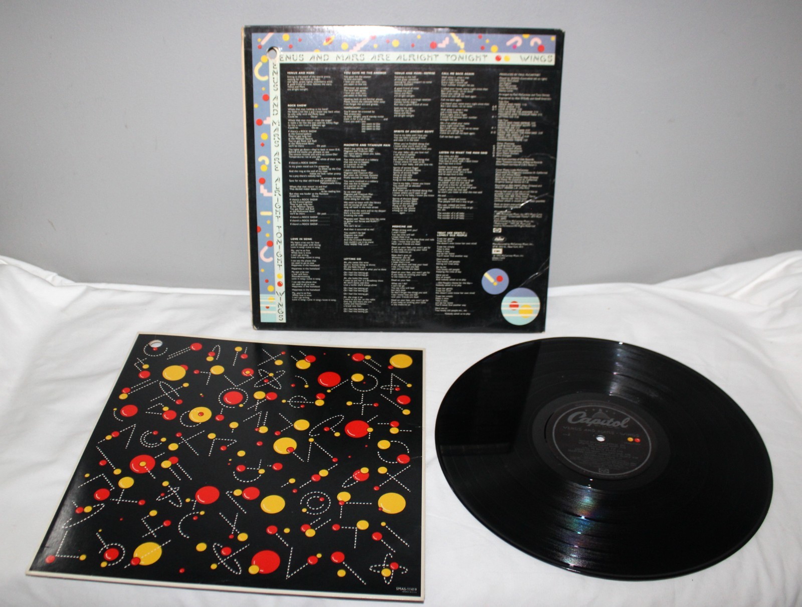 VENUS AND MARS PAUL MCCARTNEY & WINGS VINTAGE LP RECORD 1975 SMAS-11419