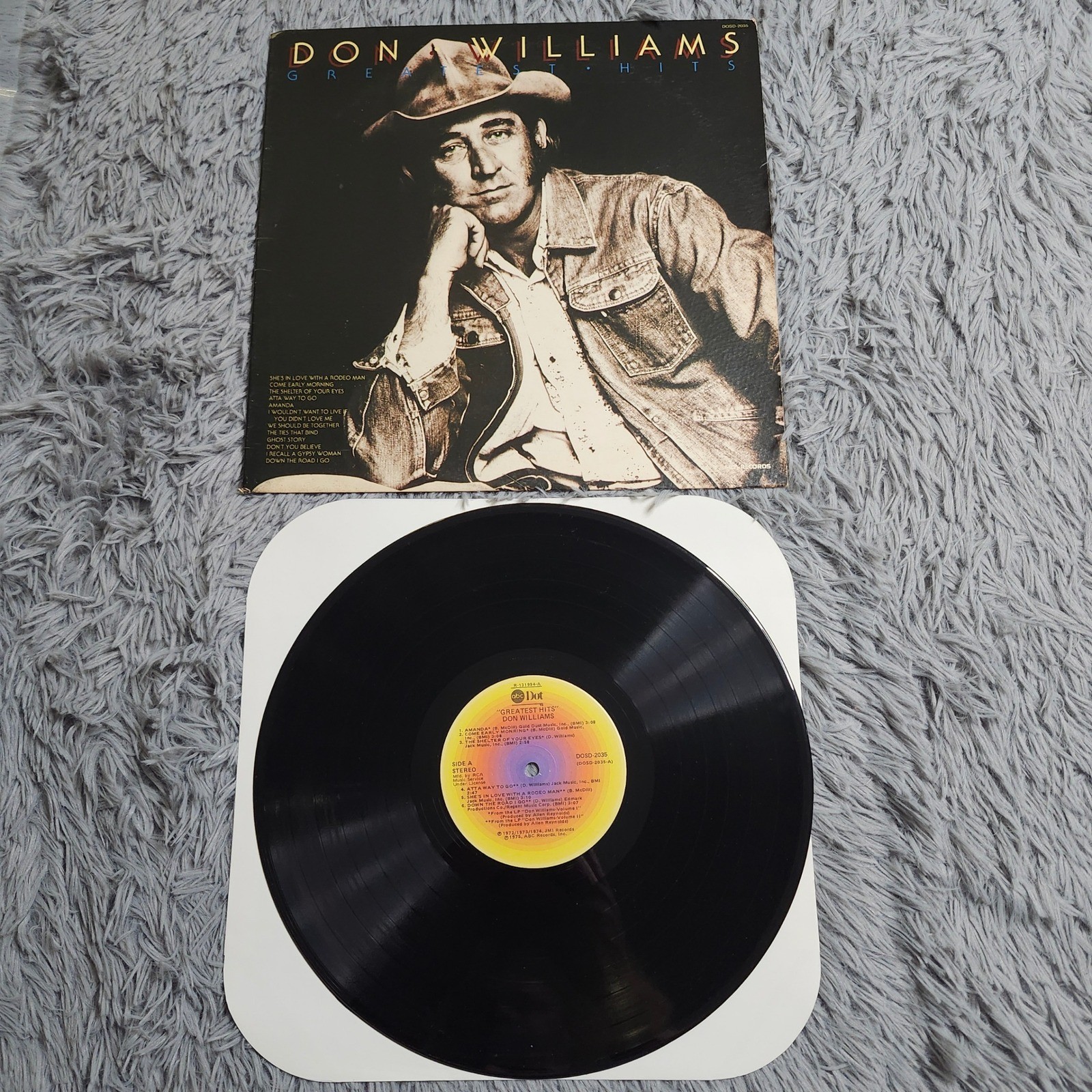 Don Williams Greatest Hits Vinyl Record Album DOSD-2035 ABC Dot Records Country