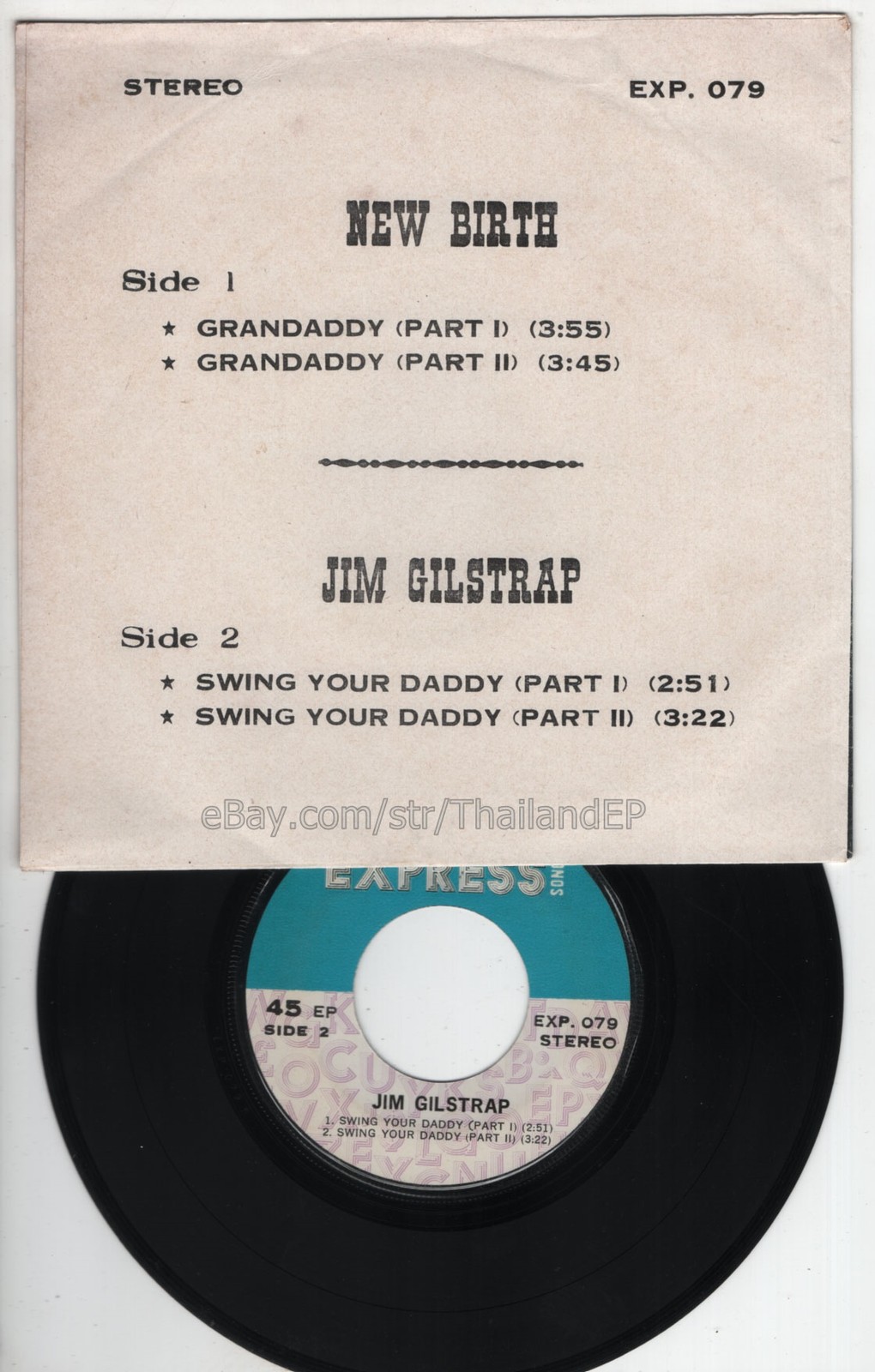NEW BRITH /GRANDADDY (PART I) /JIM GGILSTRAP / THAI EP 7″ THAILAND 45RPM