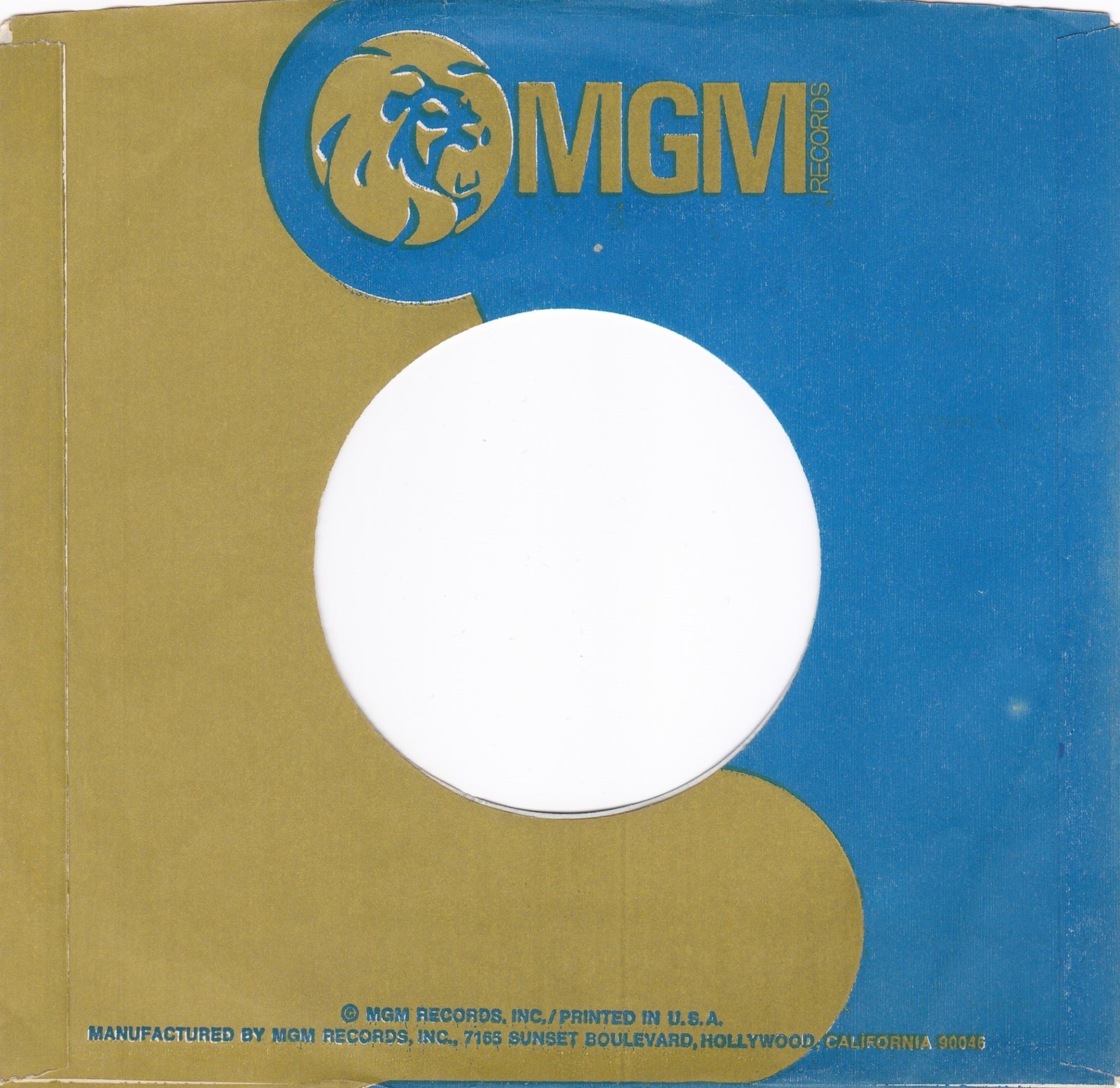 Mixed Lot of 3 MGM BLUE/TAN ROUND LION 7″ 45 RPM Original Record Company Sleeves
