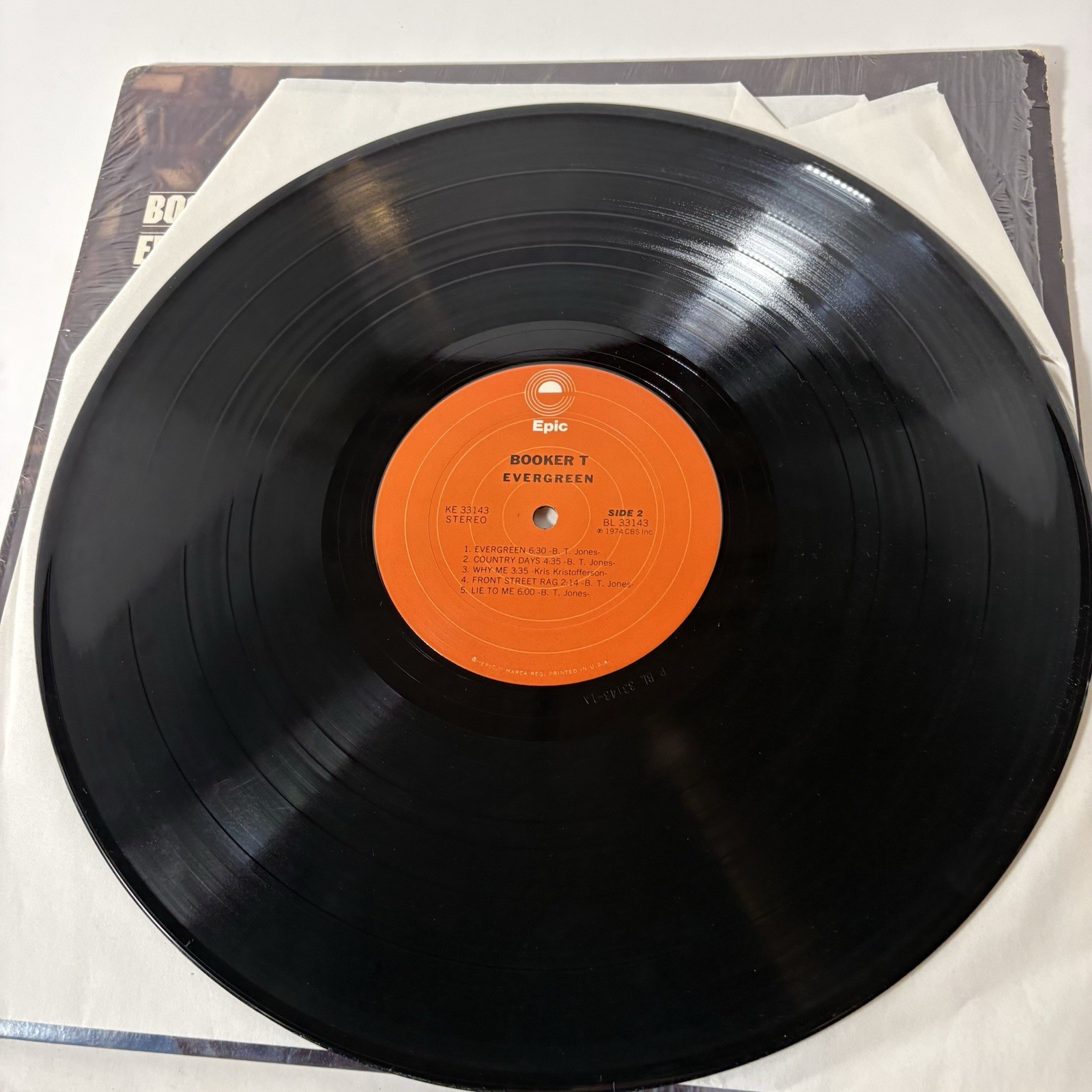 Booker T Evergreen LP Epic Records KE 33143 Vintage Stereo Vinyl LP Record Album