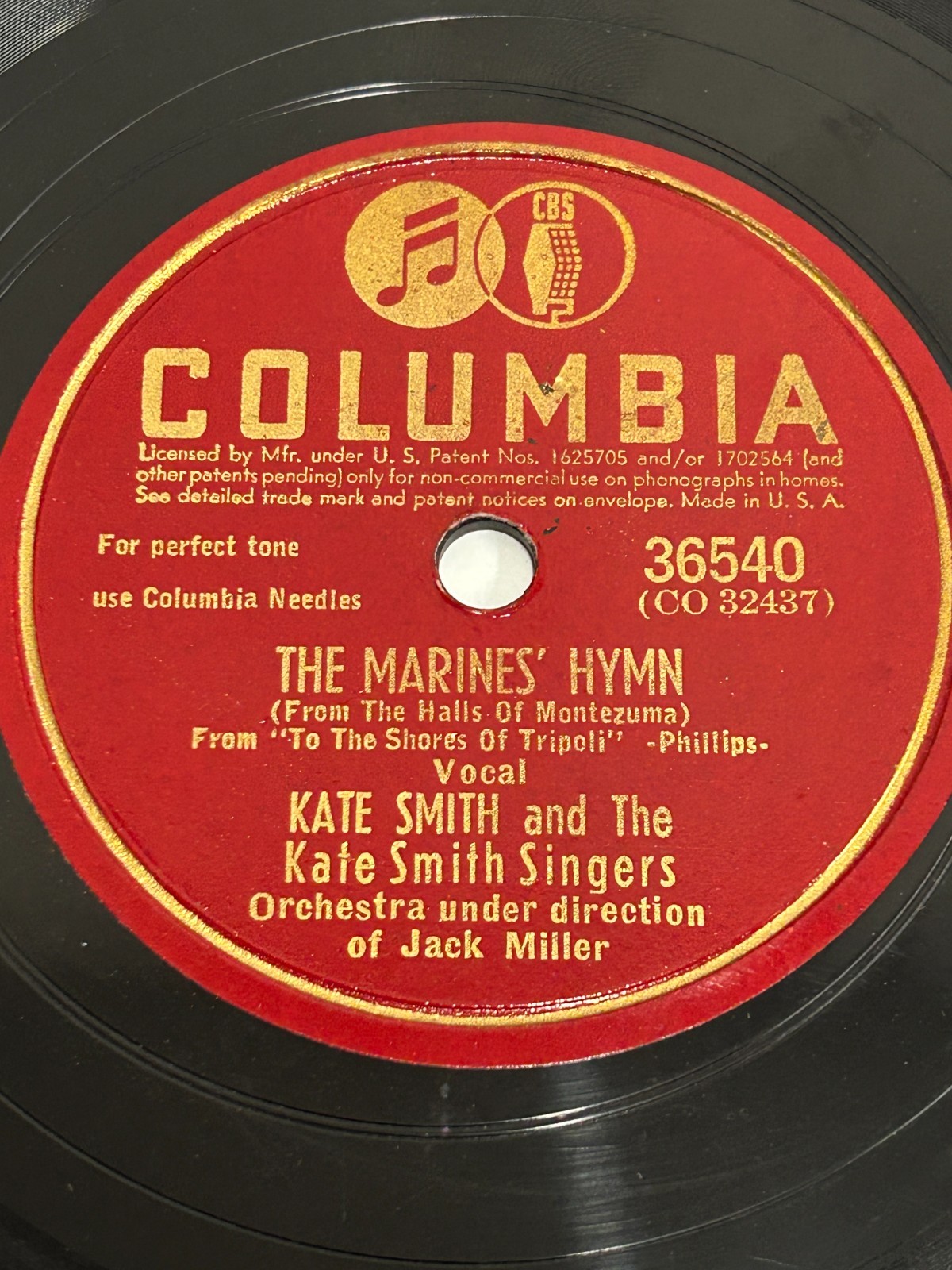 78RPM Columbia Kate Smith – This Time / Marines’ Hymn (Halls of Montezuma)