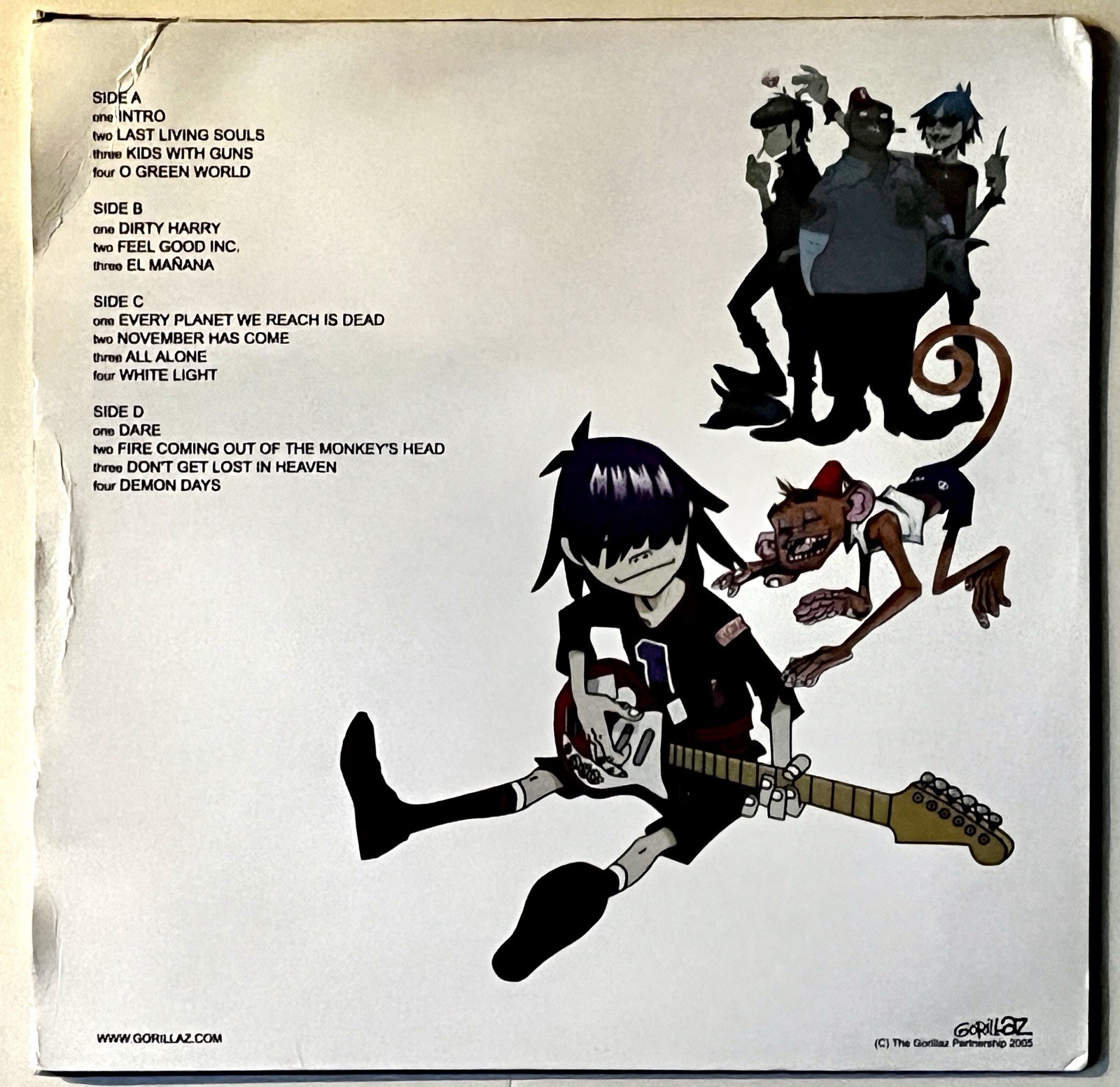 Gorillaz : Demon Days-2017 Promo Green & Black Marble 12″ Vinyl Lps-2