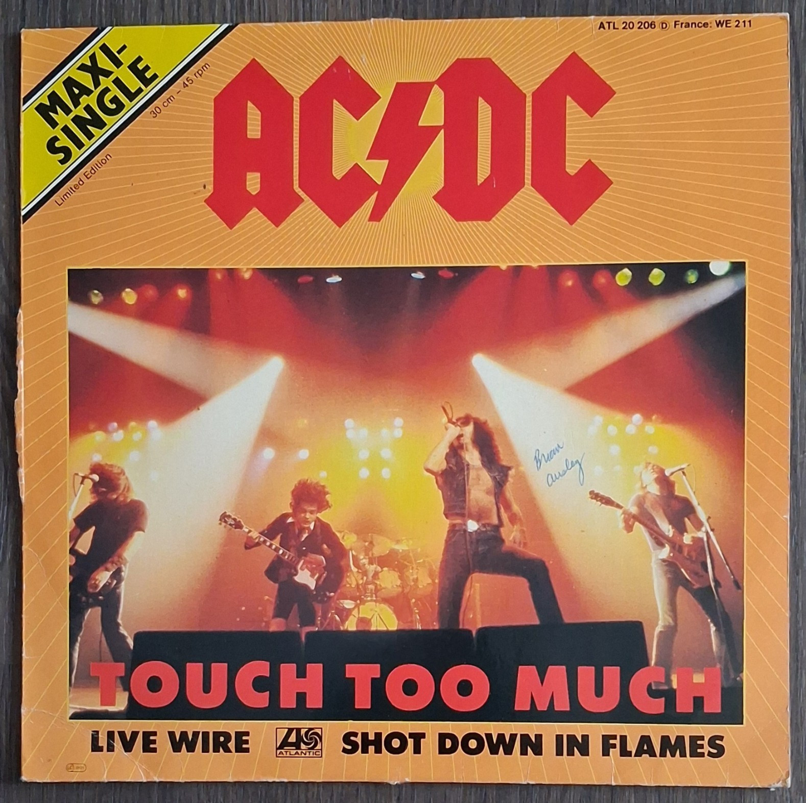 AC/DC Touch Too Much Maxi-Single Vinyl 12″ 45 RPM Atlantic ATL 20 206