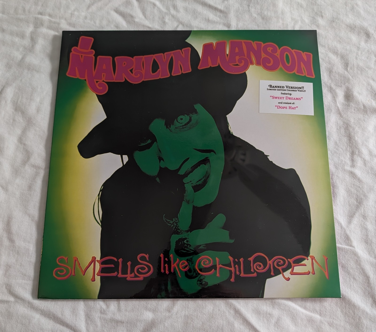 Marilyn Manson Smells Like Children LP Import Marbled Pink Vinyl NEW Poster