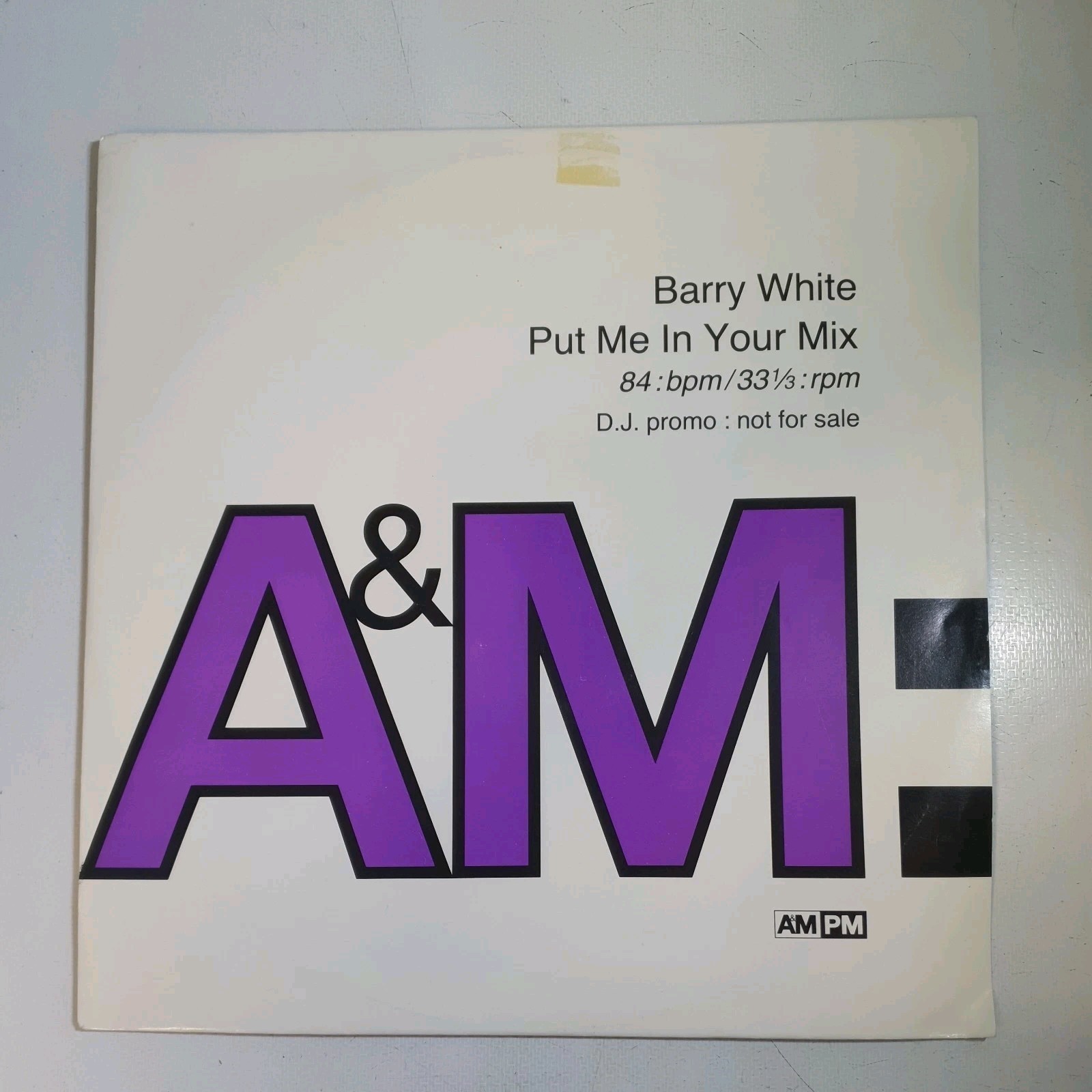 Barry White – Put Me In Your Mix, 12″ Vinyl single promo (1991)