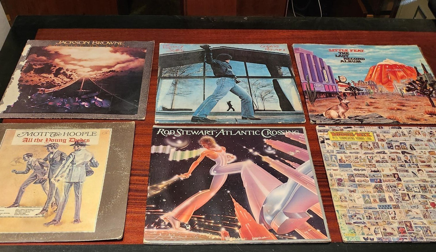 Lot 36 – Six Rock / Pop albums -60’s, 70’s, 80’s-used – Billy Joel, Little Feat