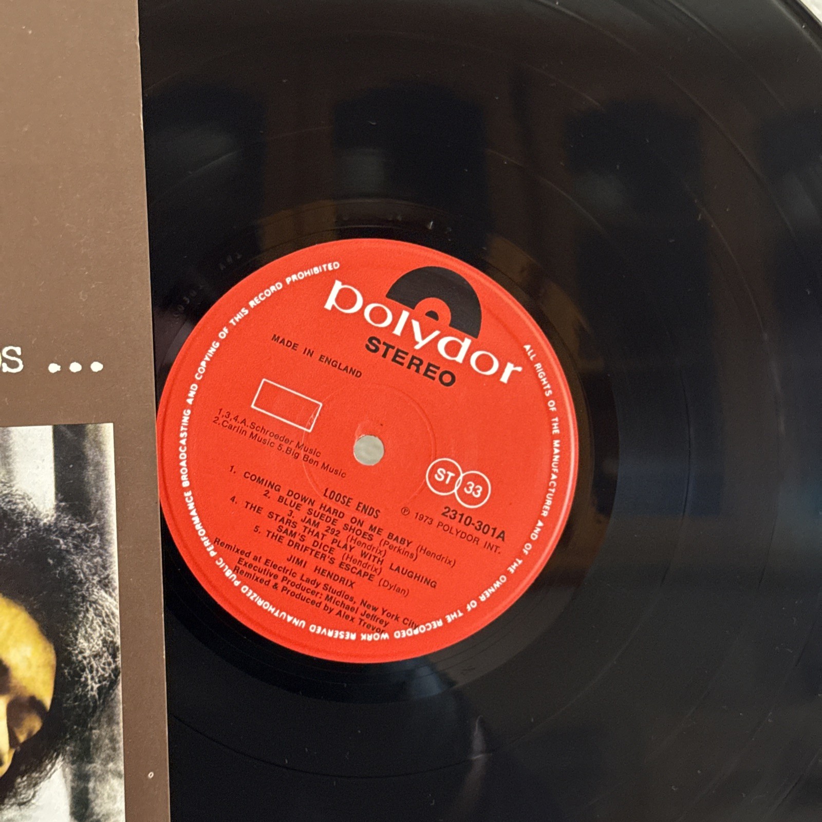 Jimi Hendrix Loose Ends Vinyl LP Polydor 2310 301 Import Rare 1974