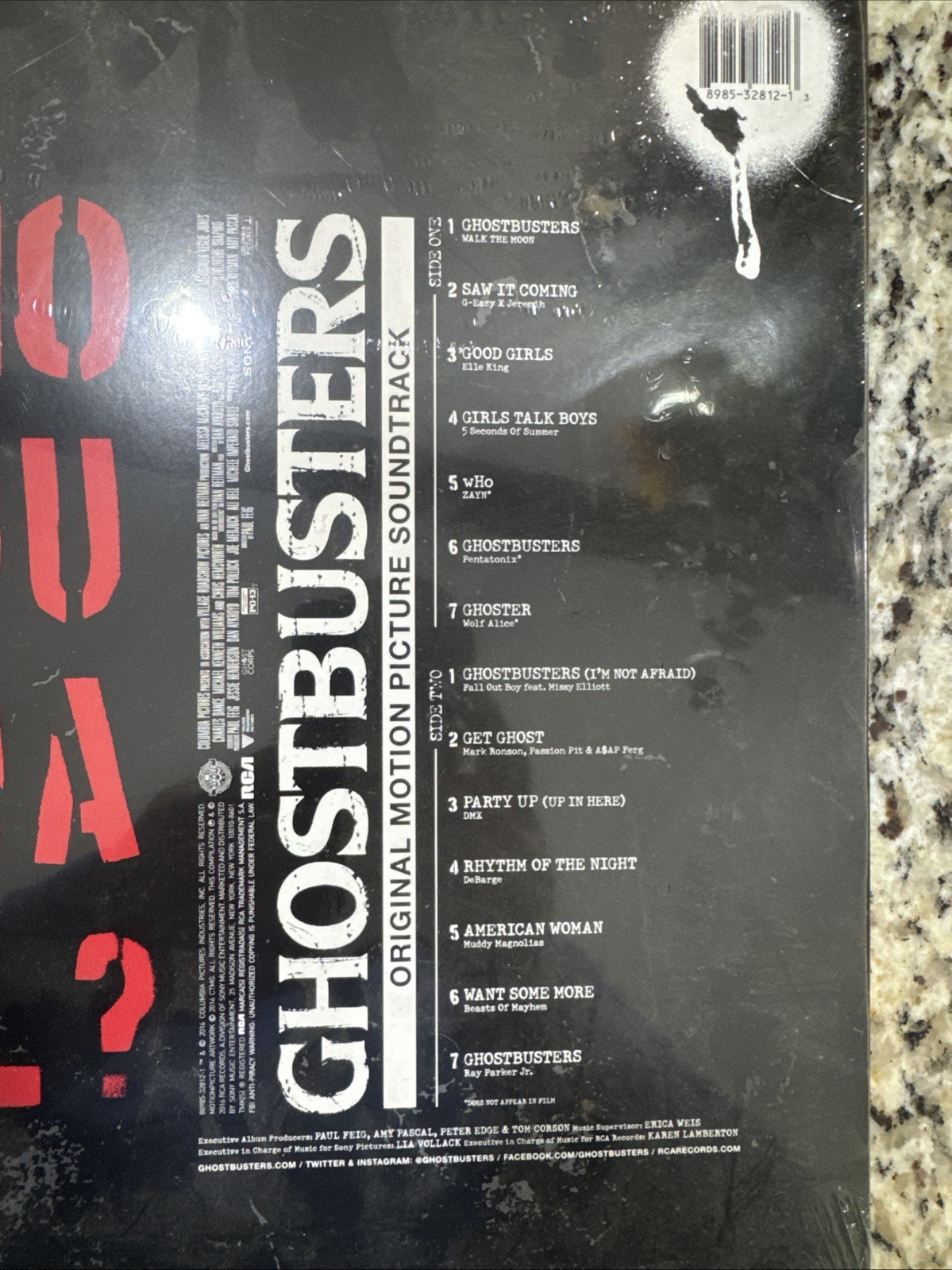GhostBusters 2016 Soundtrack Vinyl LP – Fall Out Boy, 5 Seconds Of Summer, Zayn