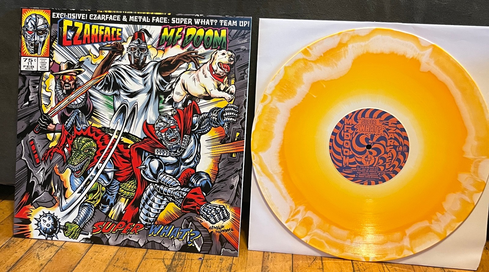 Czarface & MF Doom – Super What LP. Exclusive Sunburst White and Orange Vinyl