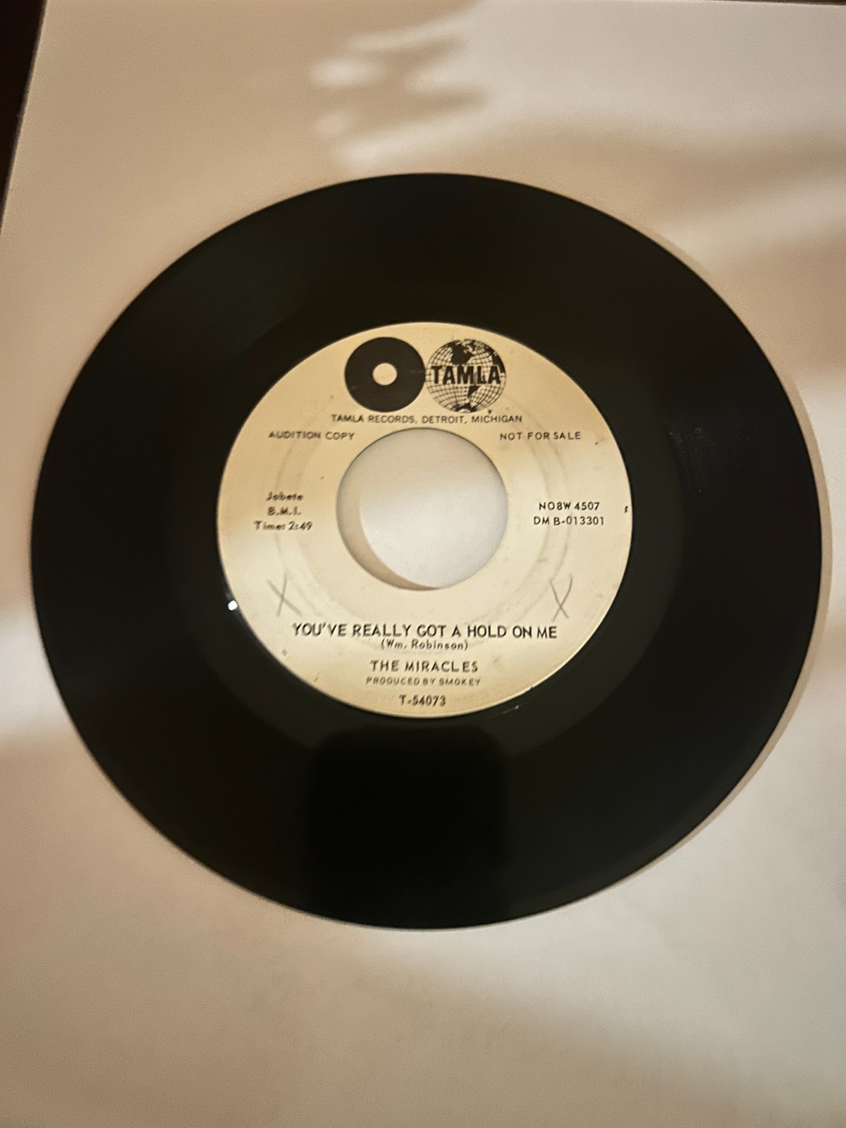 The Miracles – TAMLA PROMO You’ve Really Got A Hold On Me / Happy Landing VG+