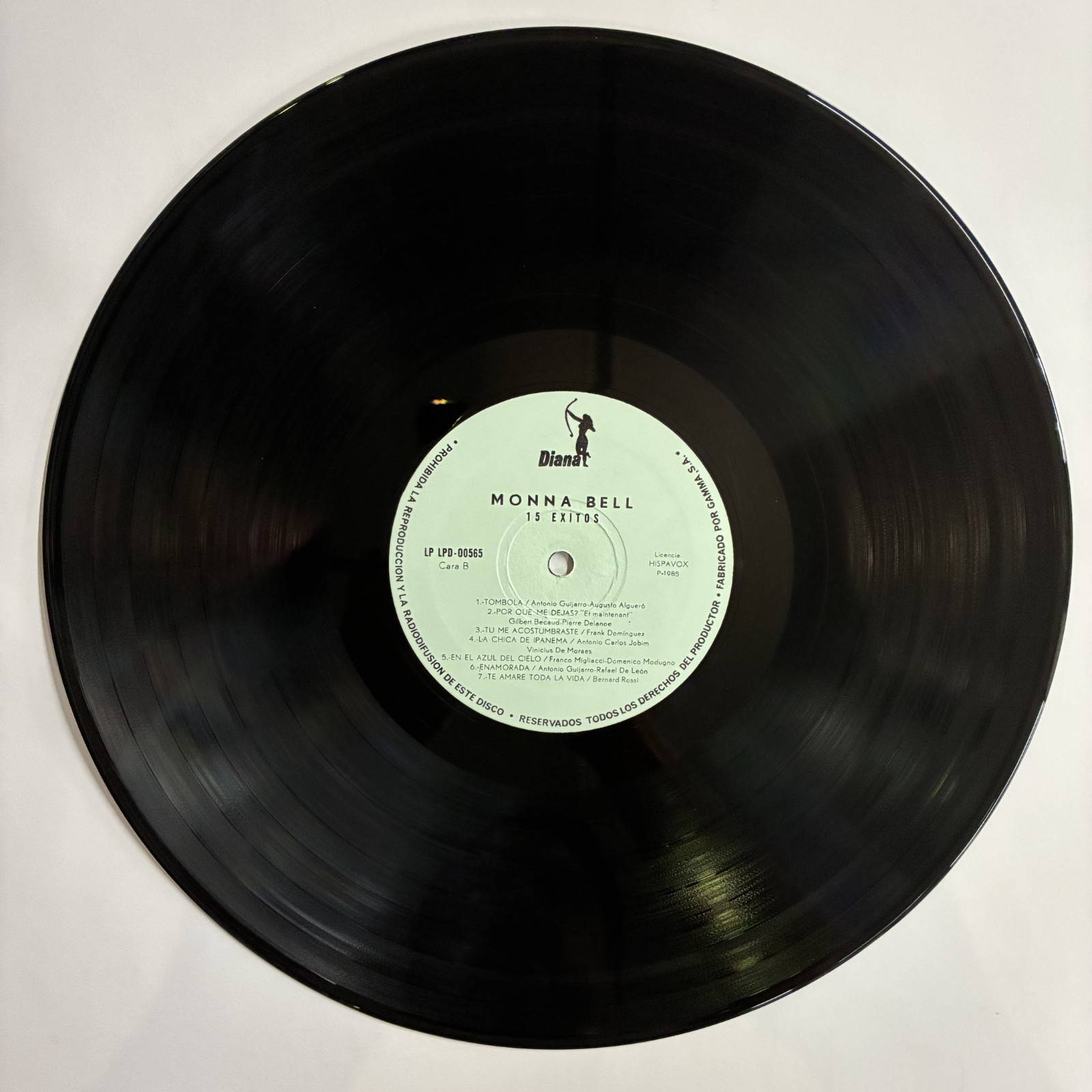 MONNA BELL – 15 EXITOS -1985 MEXICAN LP SOC, LATIN POP / ROCK