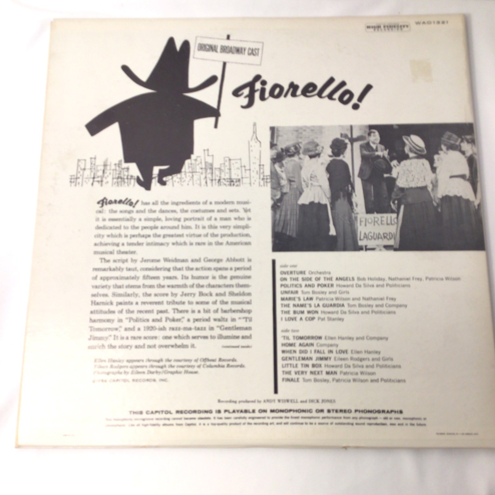 LP “FIORELLO!” – ORIGINAL BROADWAY CAST – 1959 – MONO