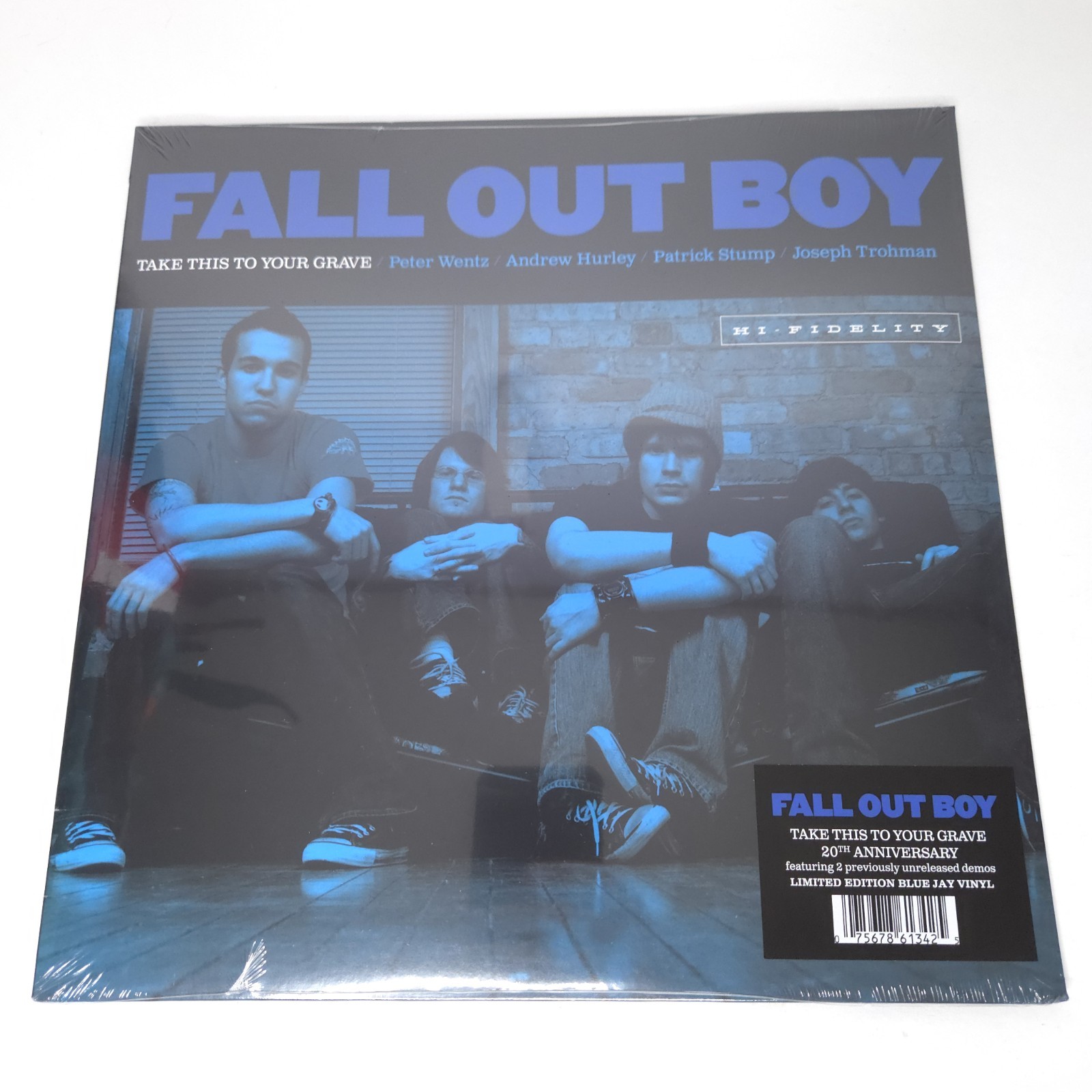 Fall Out Boy Take This To Your Grave 20th Anniv Blue Colored Vinyl Record LP New