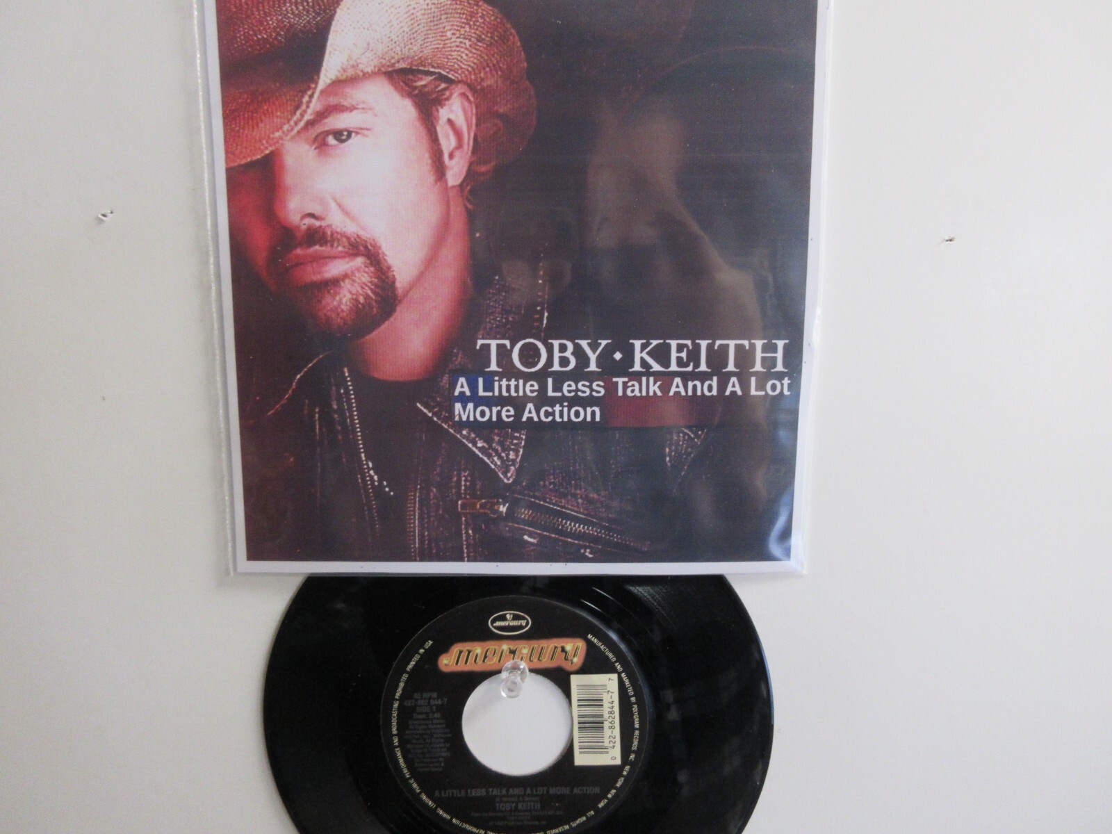 💥’TOBY KEITH ‘ HIT 45+PICTURE [A LITTLE LESS TALK & A LOT MORE ACTION] 1993 !💥