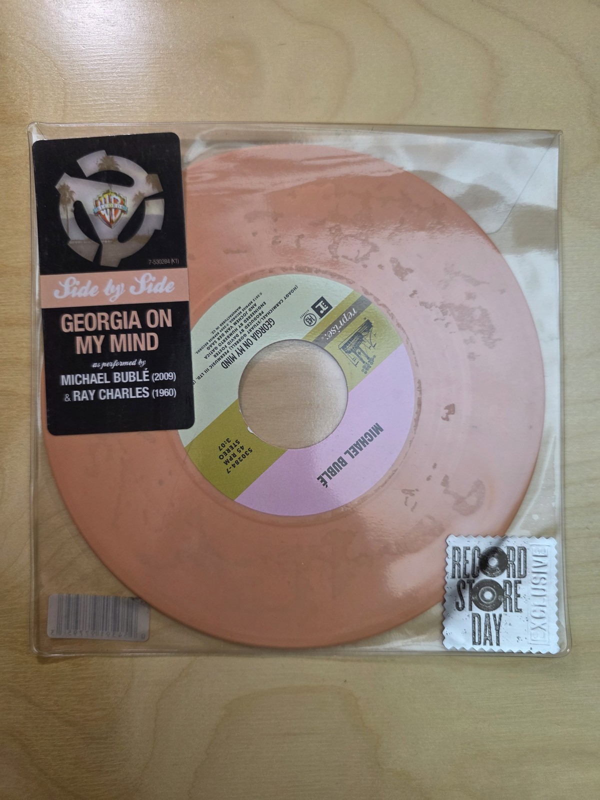 Michael Bublé Ray Charles Georgia On My Mind RSD Exclusive 7″ Peach Vinyl Single