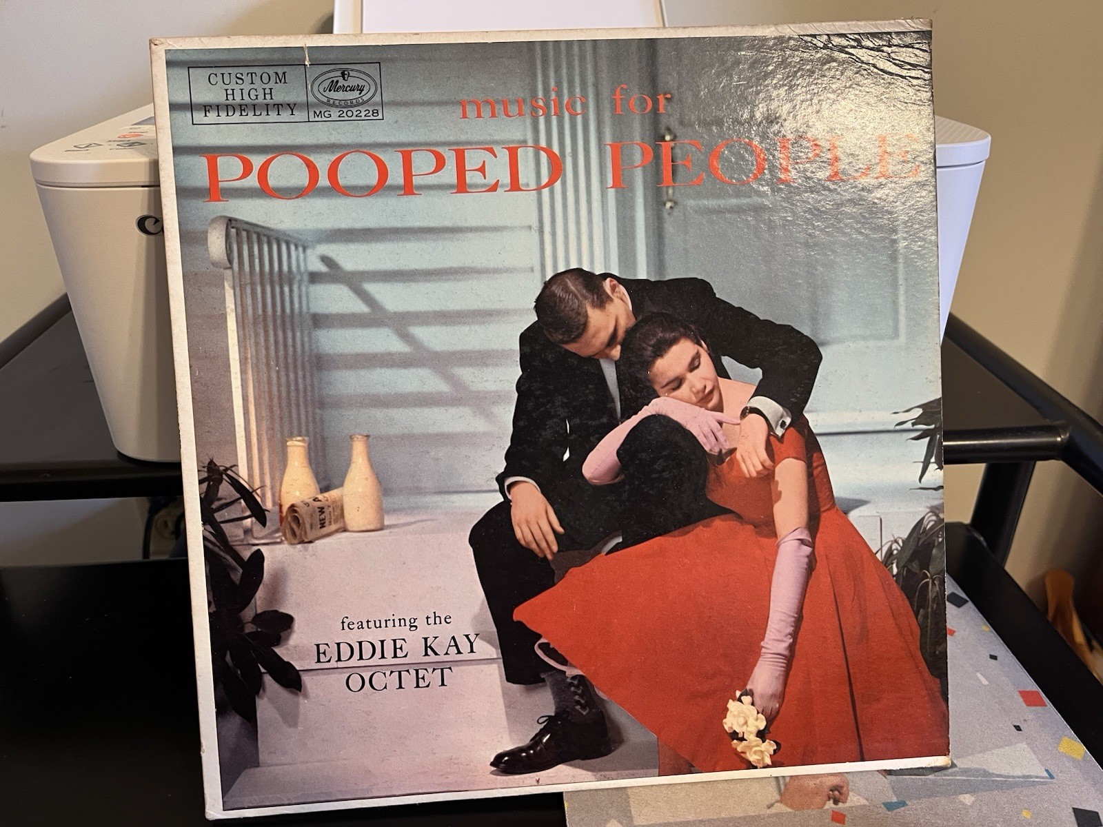 EDDIE KAY OCTET Music for Pooped People 1956 LP Mercury Retro Mad Men MCM