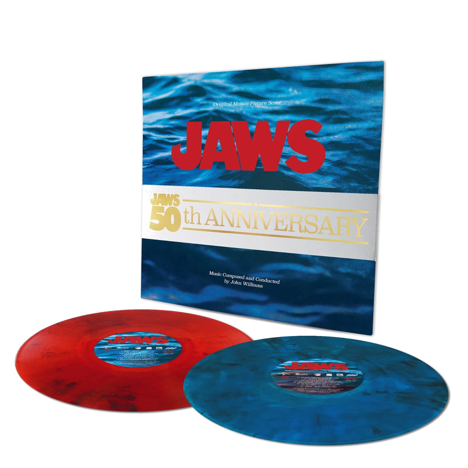 Mondo – Jaws 50 – Original Motion Picture Score – 2xLP Red & Blue Vinyl – NEW