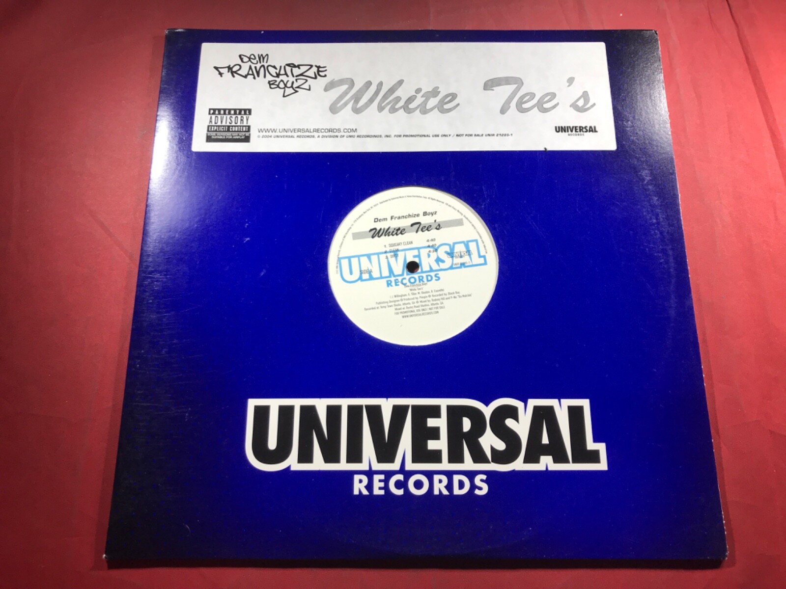 Z3-32 DEM FRANCHIZE BOYZ White Tee’s .. 12” SINGLE ..PARENTAL ADVISORY EXPLICIT