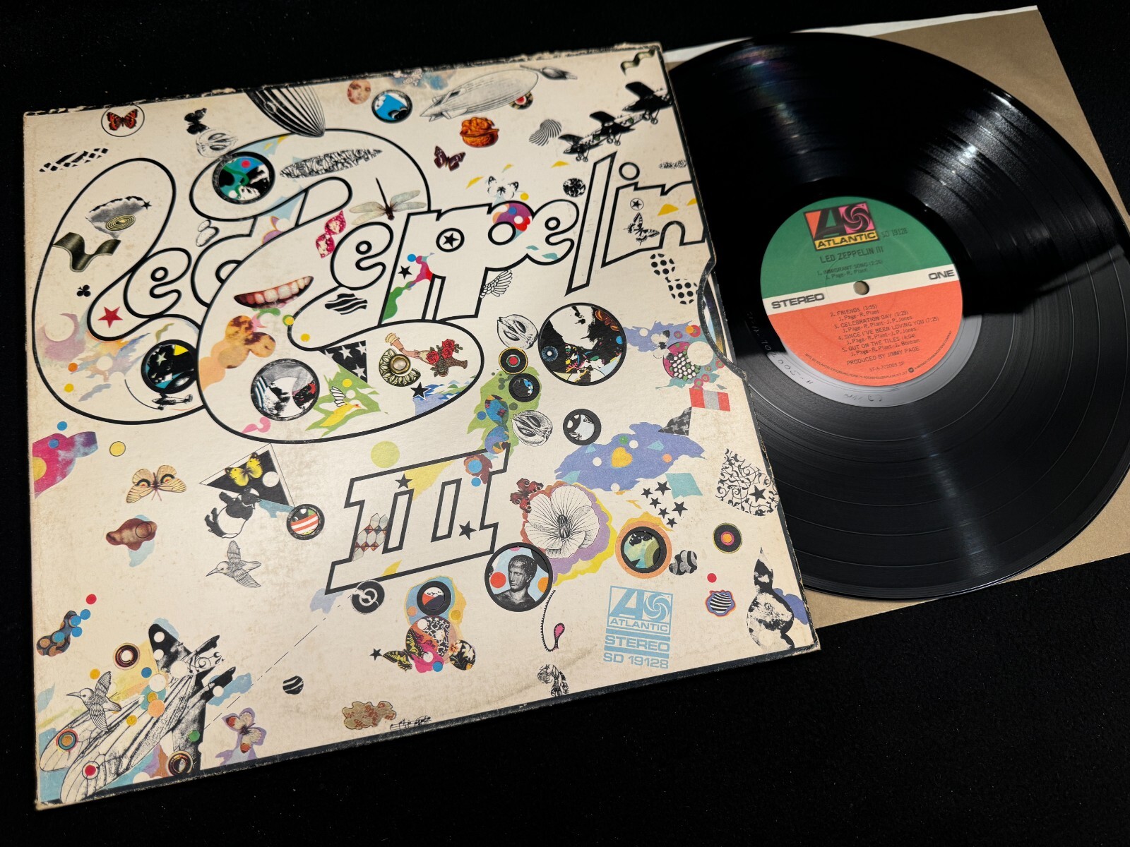 Led Zeppelin III OG 1970 Atlantic SD 19128 “at/gp” Working Wheel