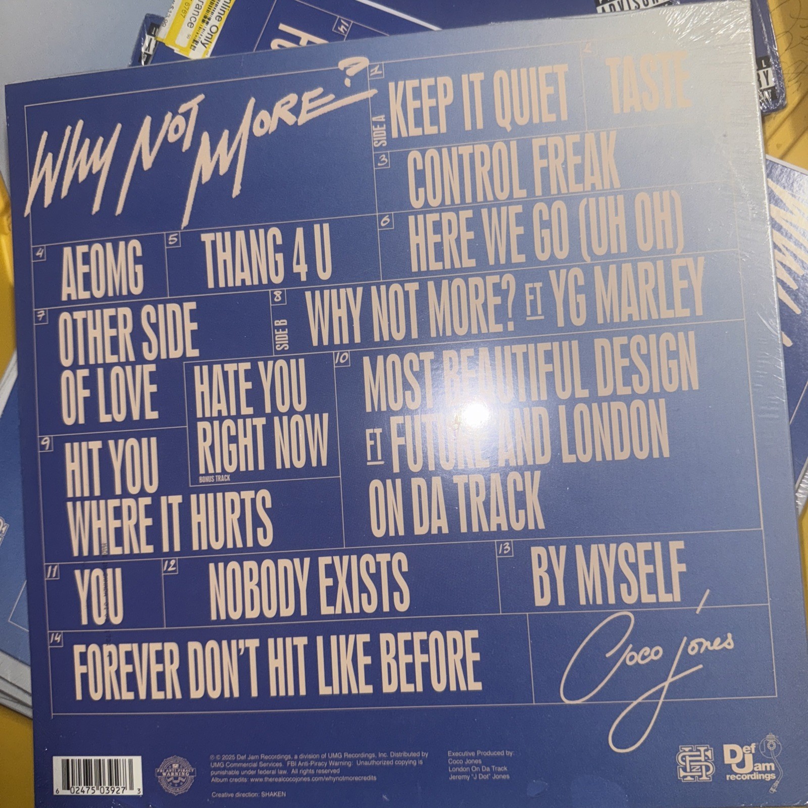 Coco Jones Vinyl Limited Edition- Why Not More? LP New Sealed (Read)