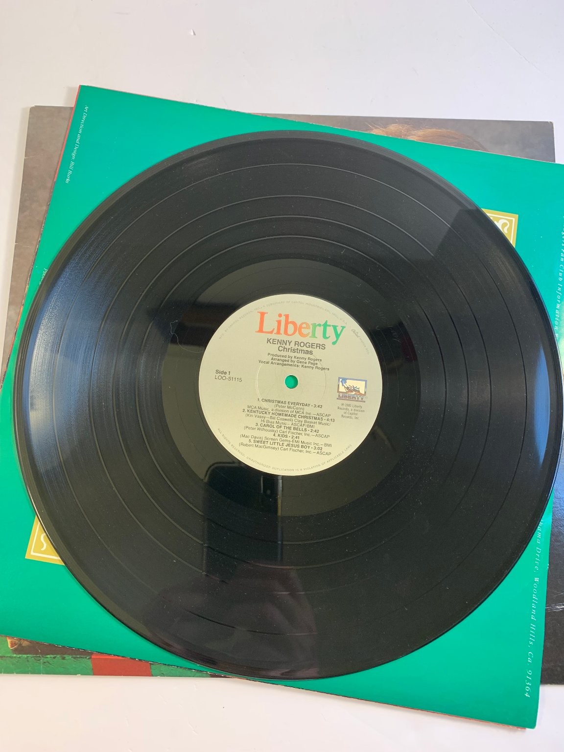 Kenny Rogers – Christmas LP Record 1981 Liberty Holiday Country 33⅓ RPM