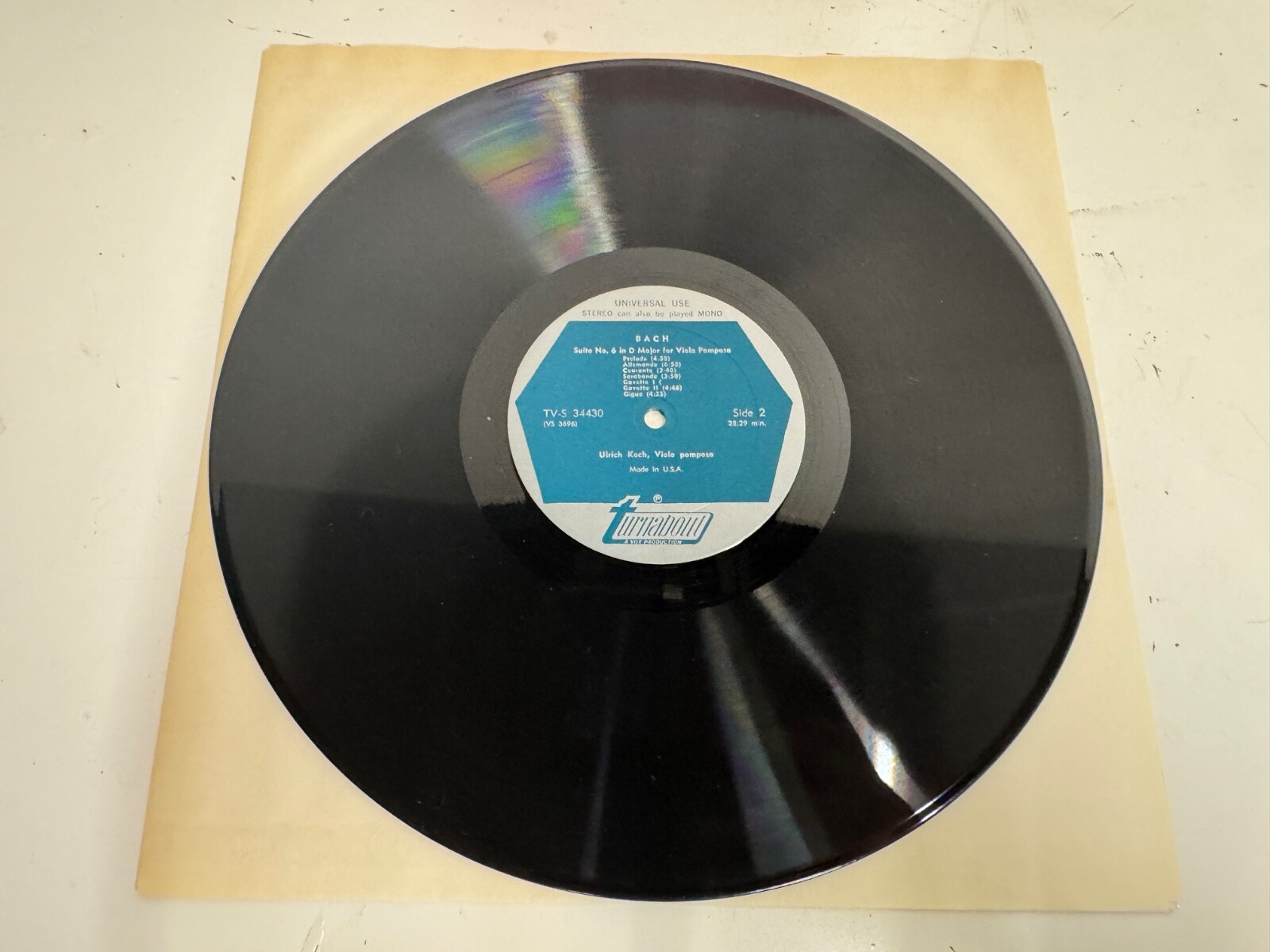 RAGOSSNIG, KOCH – JS BACH suite for lute, suite for viola LP Vinyl Record