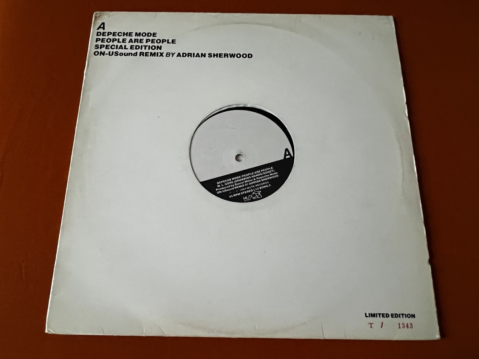 Depeche Mode People Are People (ON-USound Remix By Adrian Sherwood) 1984 12″ EX+