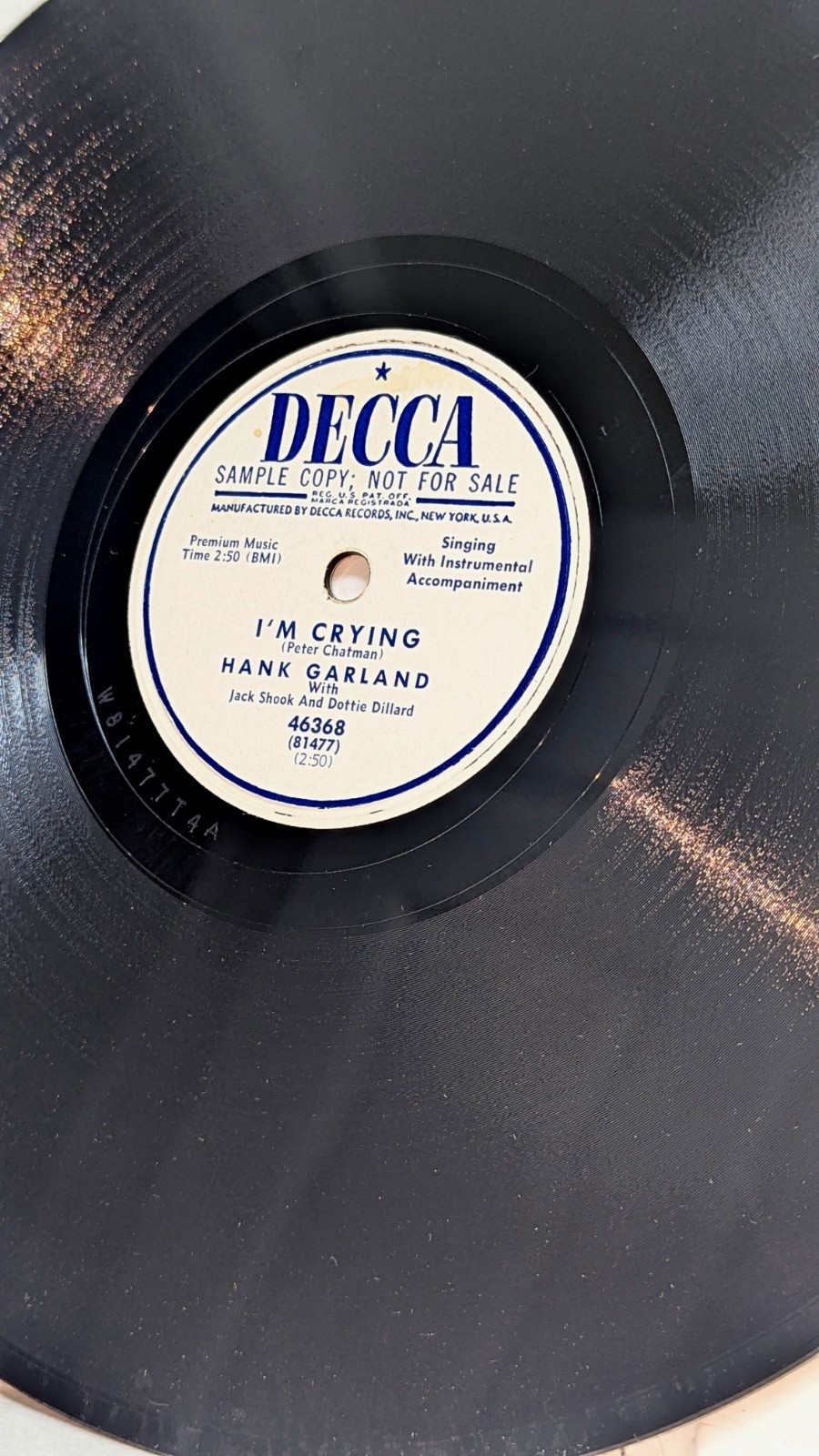 Lot Of 9 — 78 RPM SAMPLE COPY RARE 1940-1950 DECCA – LONDON